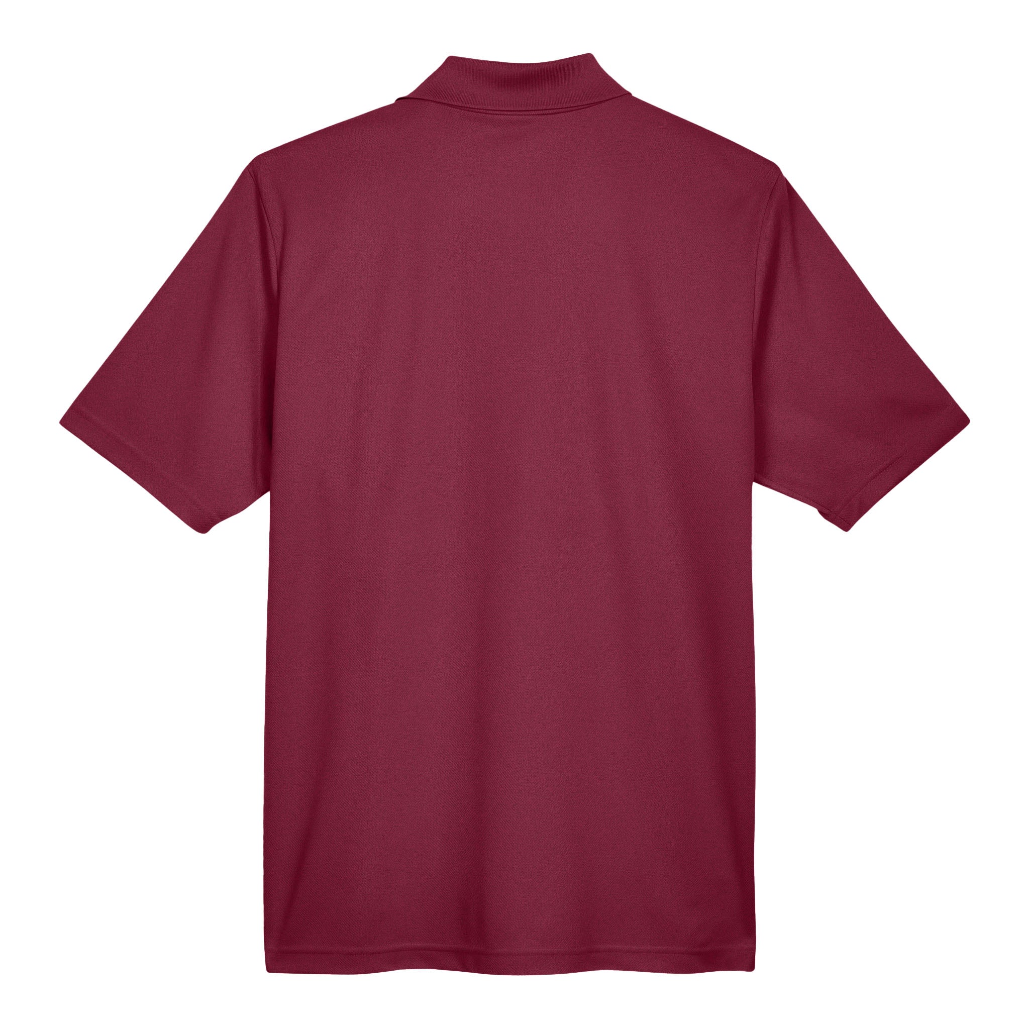 Devon & Jones DG20 custom polo in burgundy, back view