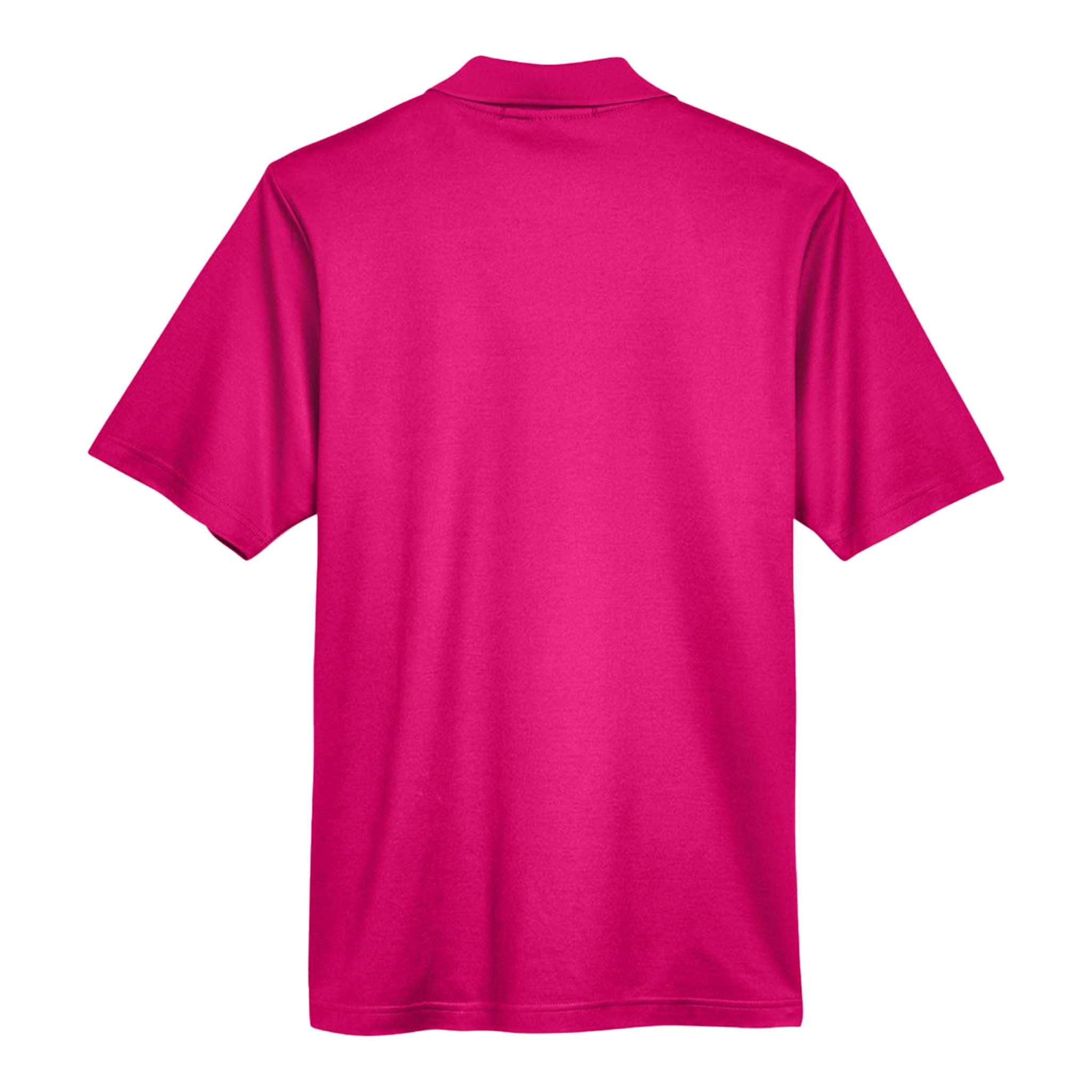 Devon & Jones DG20 custom polo in crown raspberry, back view