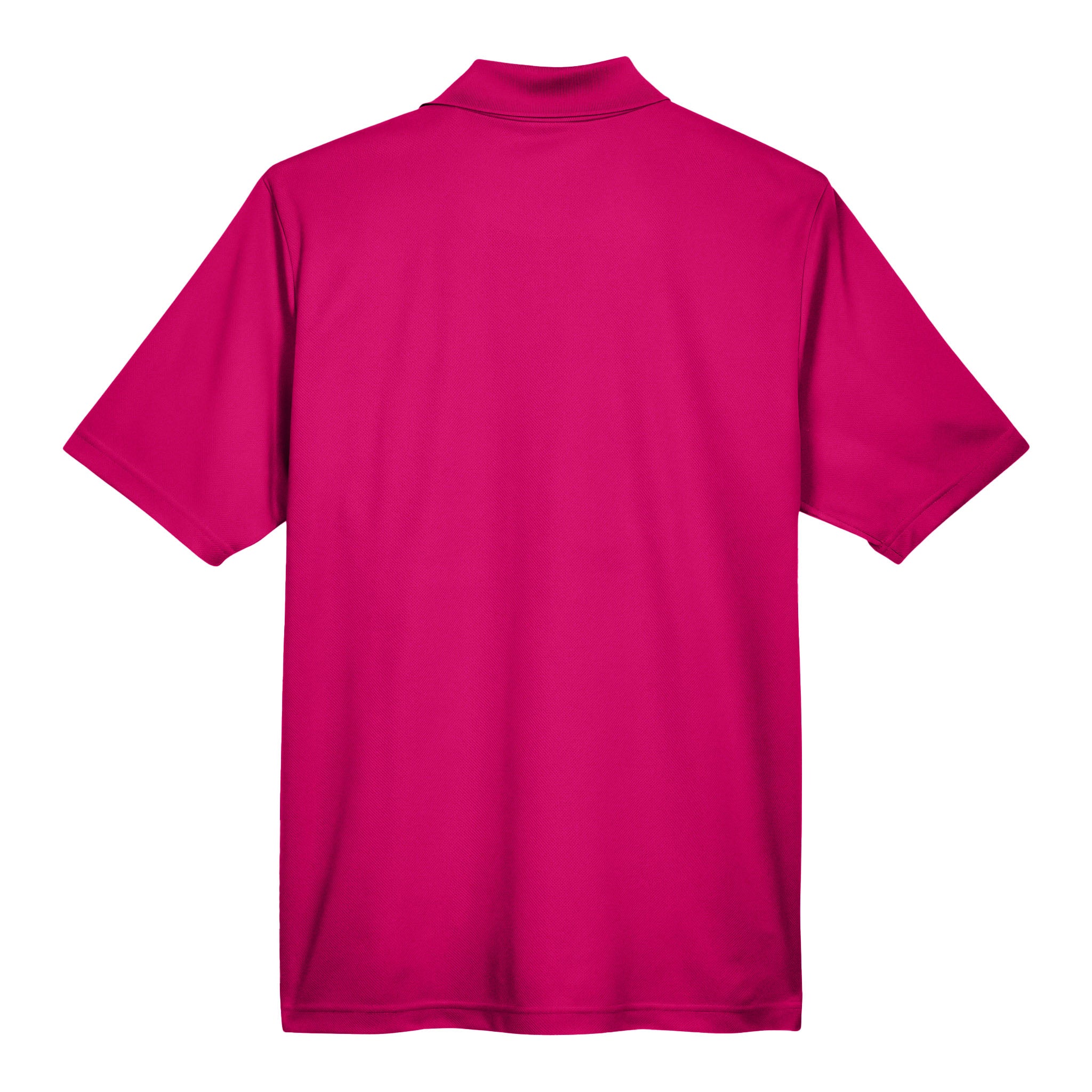Devon & Jones DG20 custom polo in crown raspberry, back view