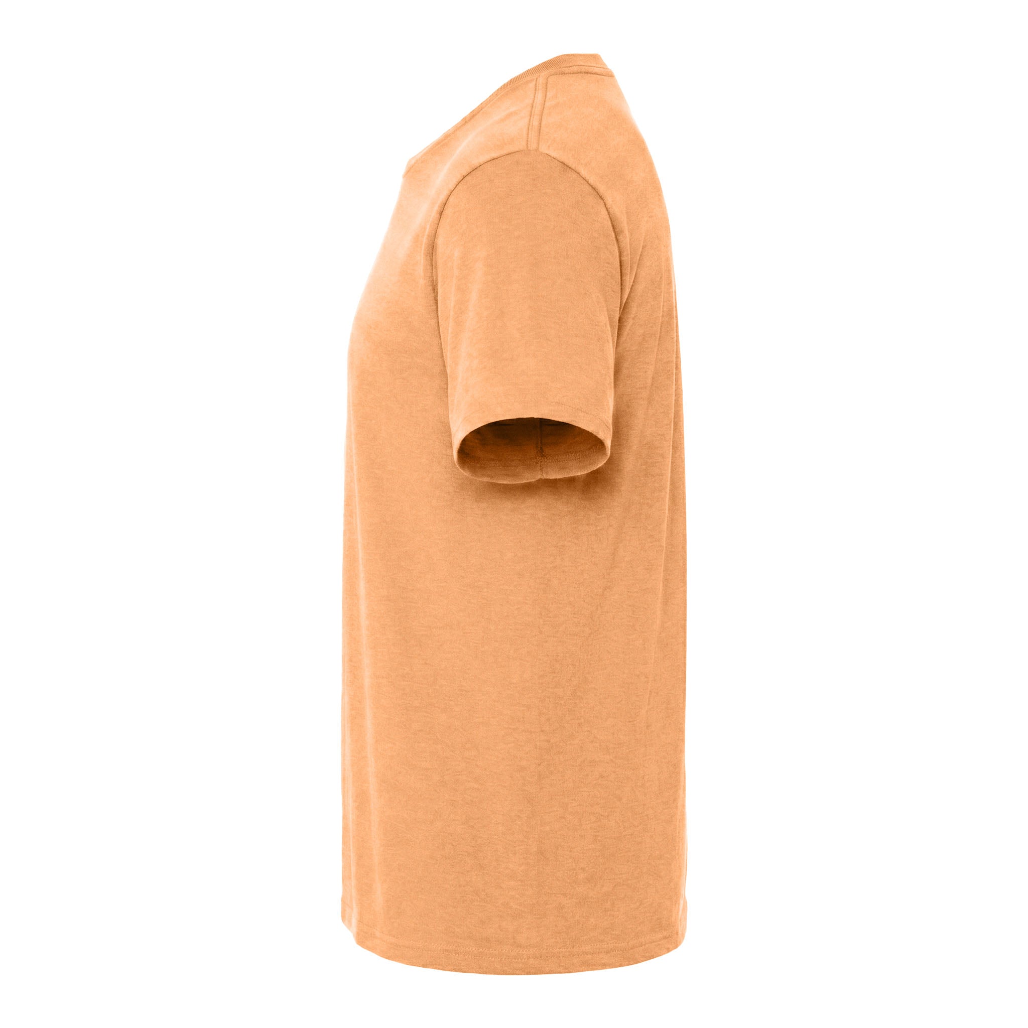 District DM130 custom short sleeve t-shirt in apricot, left side view