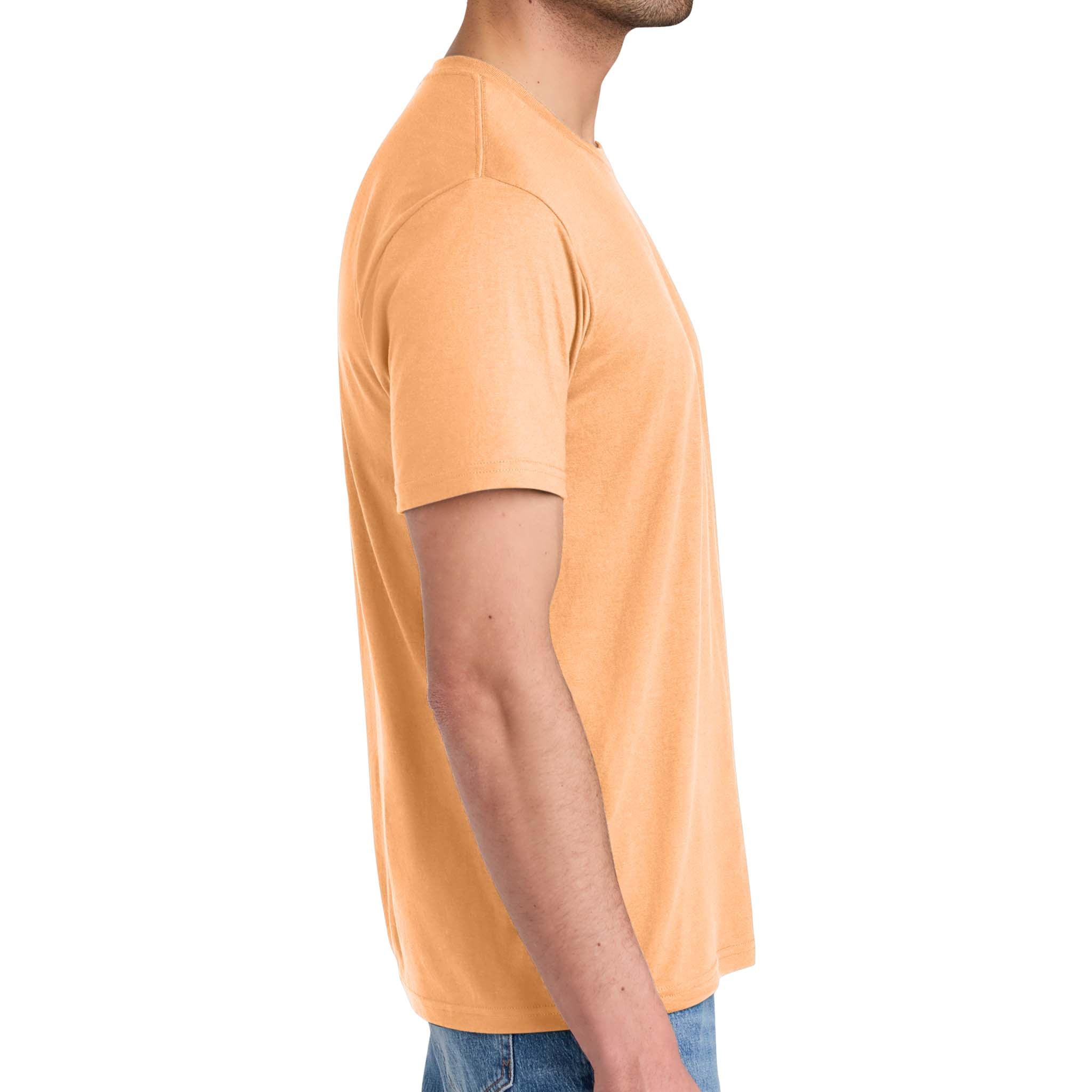 District DM130 custom short sleeve t-shirt in apricot, right side view
