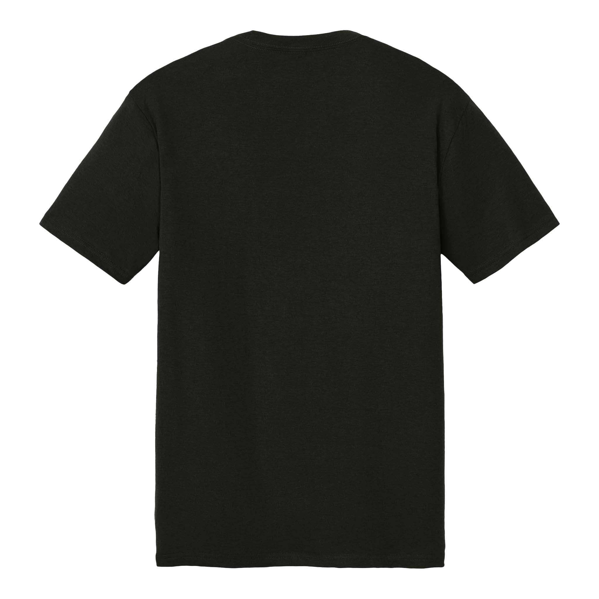 District DM130 custom short sleeve t-shirt in black, back view