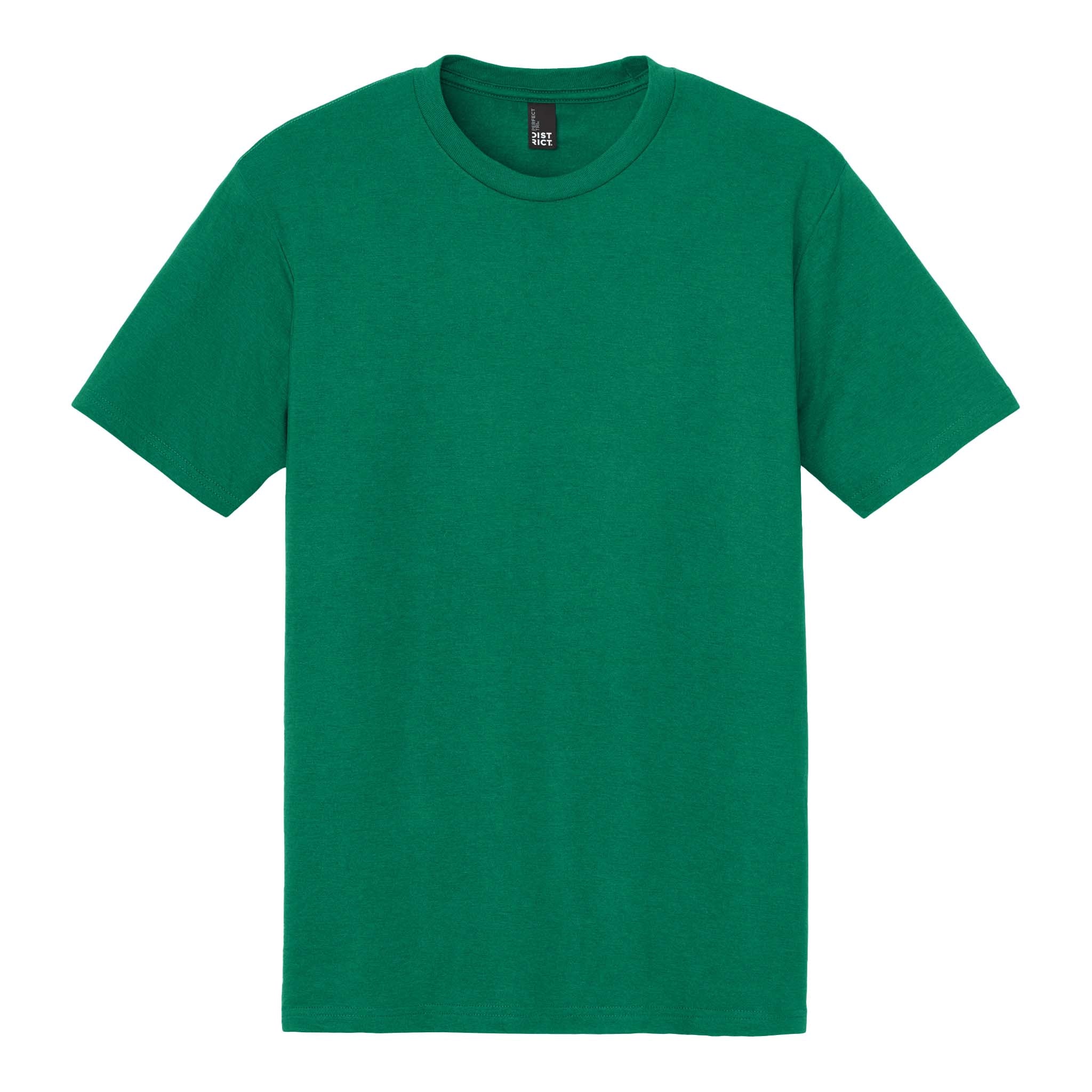 District DM130 custom short sleeve t-shirt in jewel green, front view