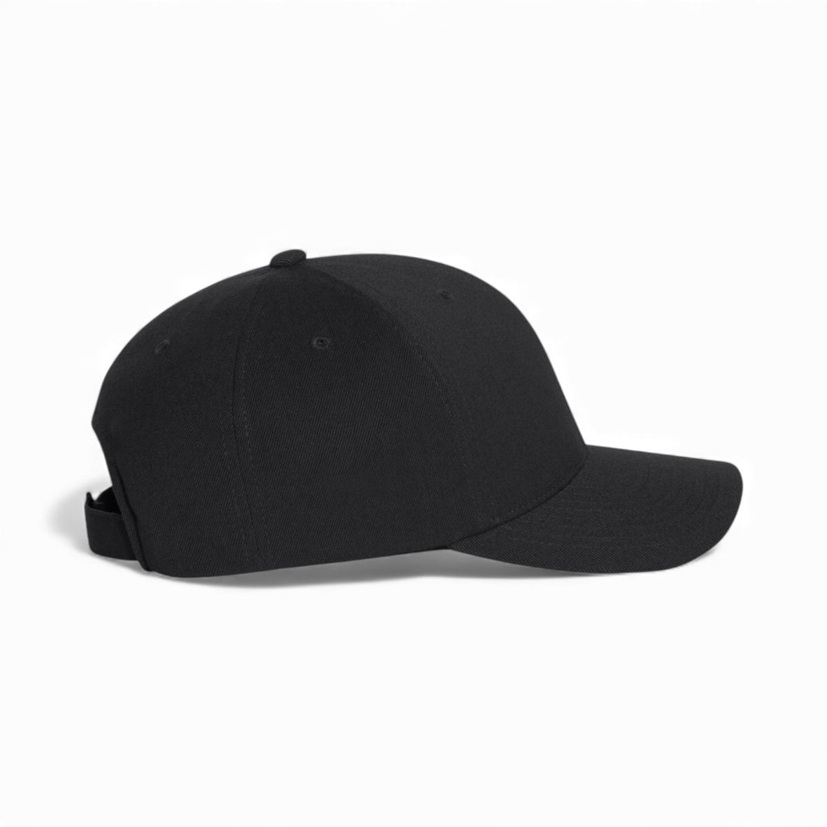 Right side view of Flexfit 110C custom hat in black