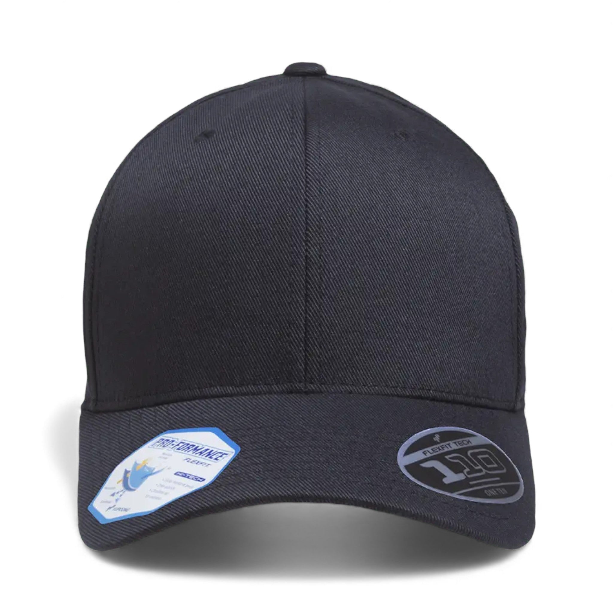 Front view of Flexfit 110C custom hat in navy