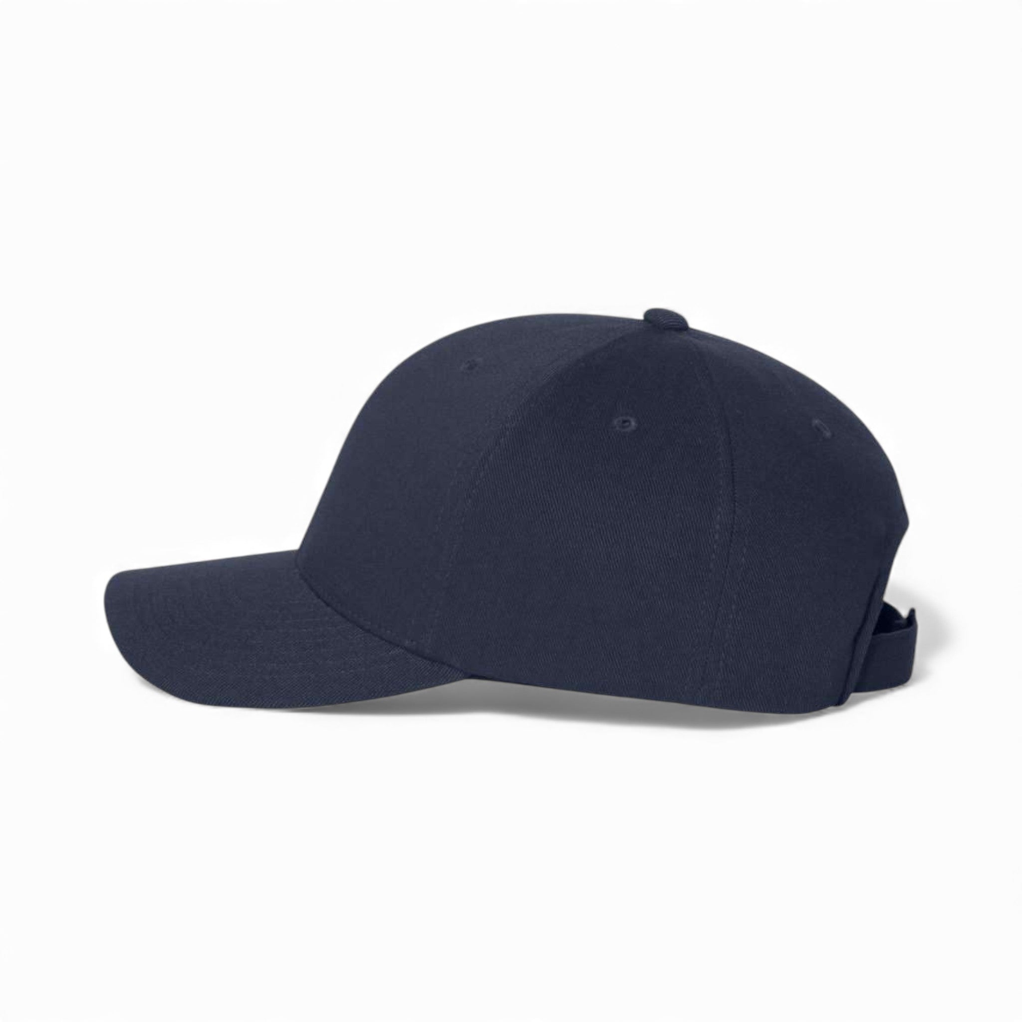 Left side view of Flexfit 110C custom hat in navy