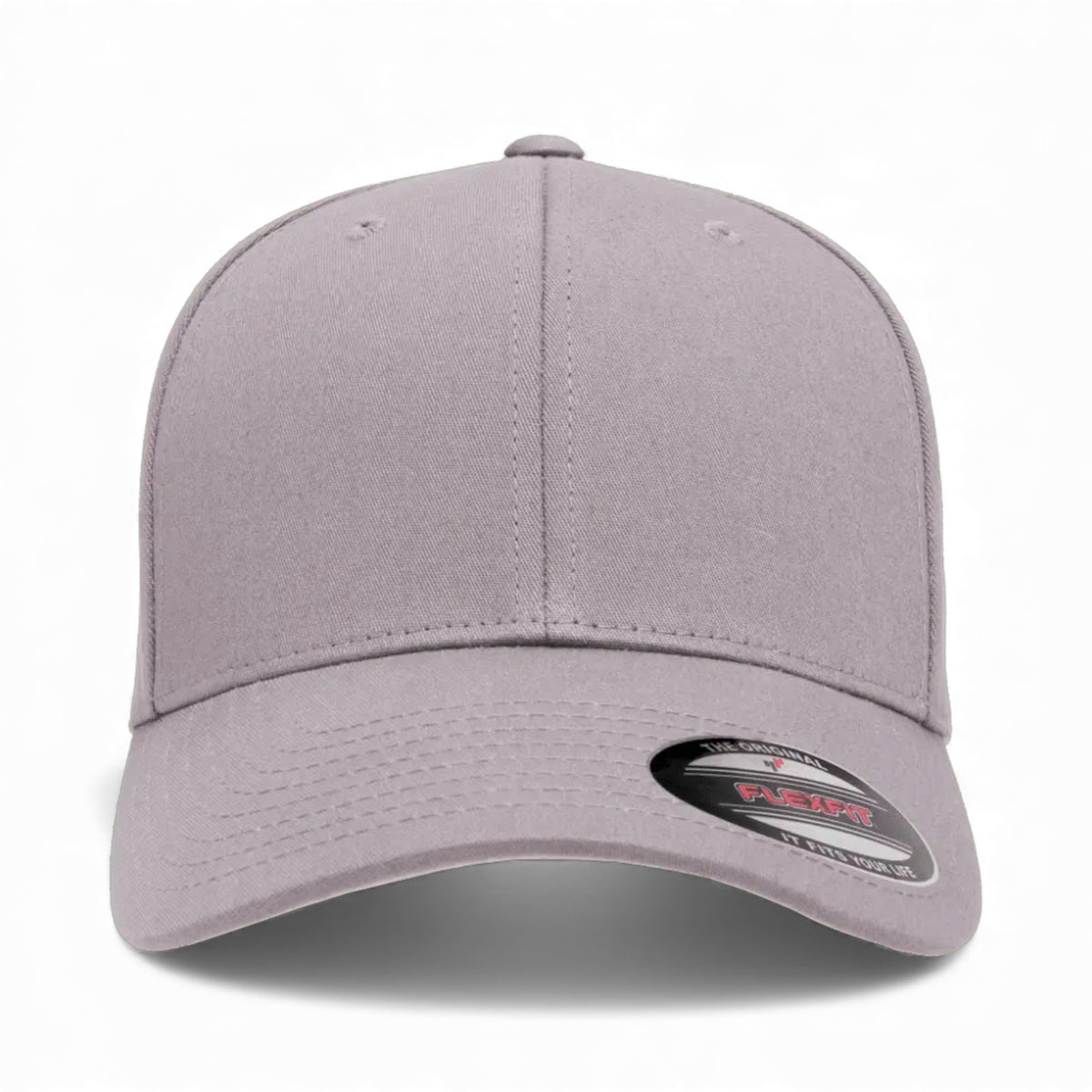 Front view of Flexfit 5001 custom hat in grey