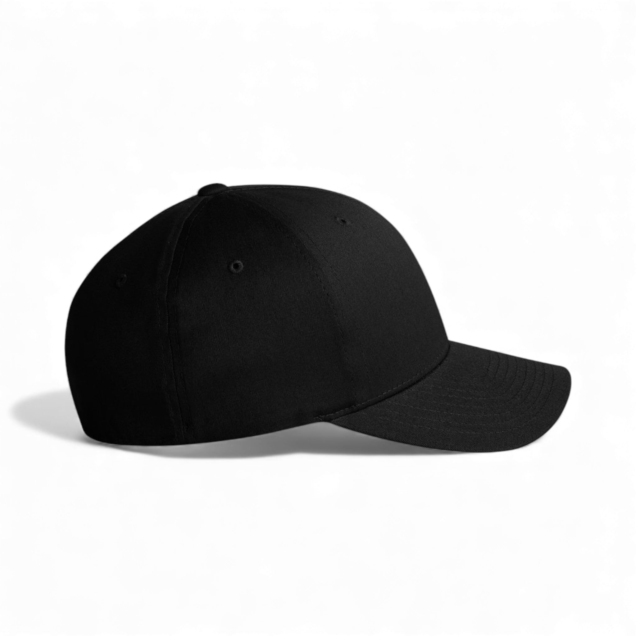 Right side view of Flexfit 5001 custom hat in black