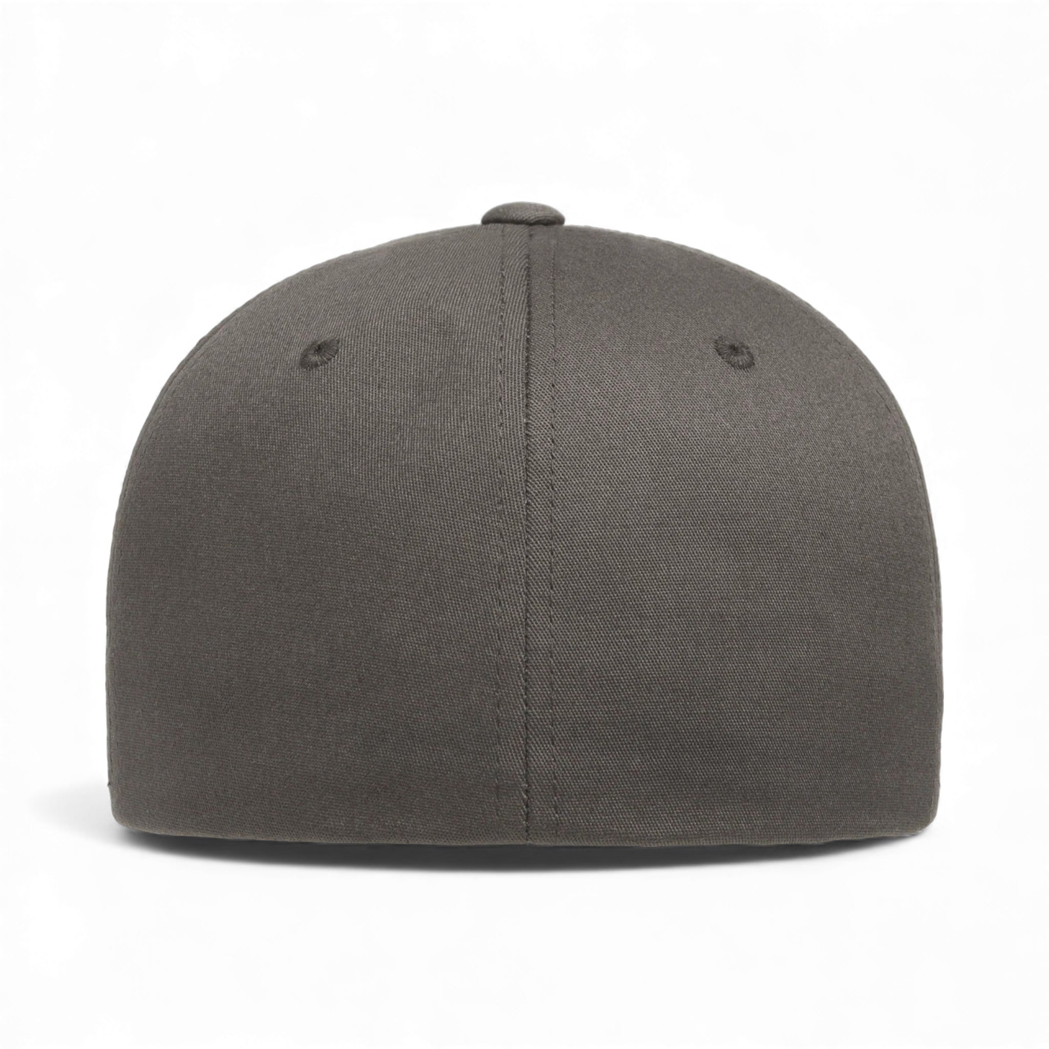 Back view of Flexfit 5001 custom hat in dark grey