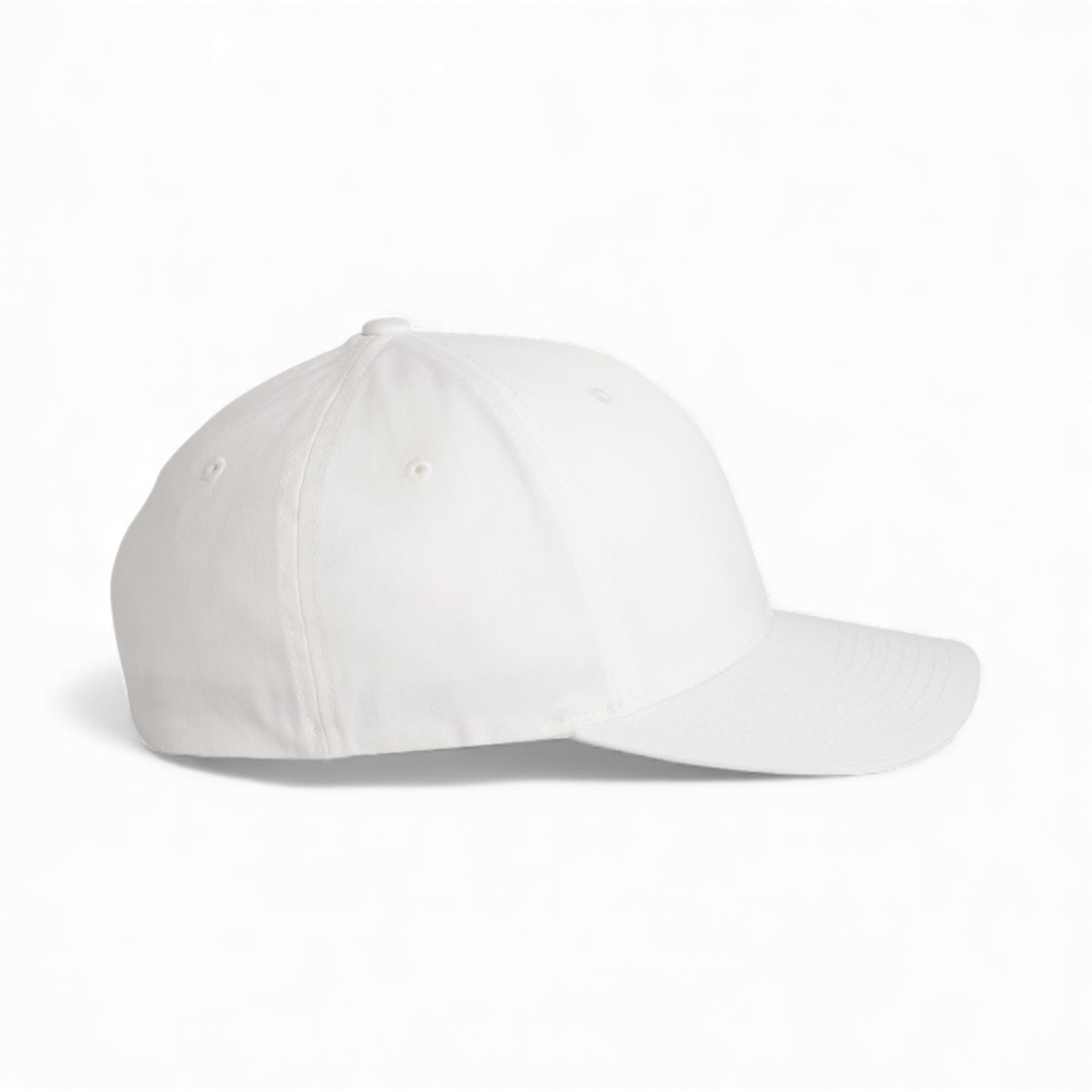 Right side view of Flexfit 5001 custom hat in white