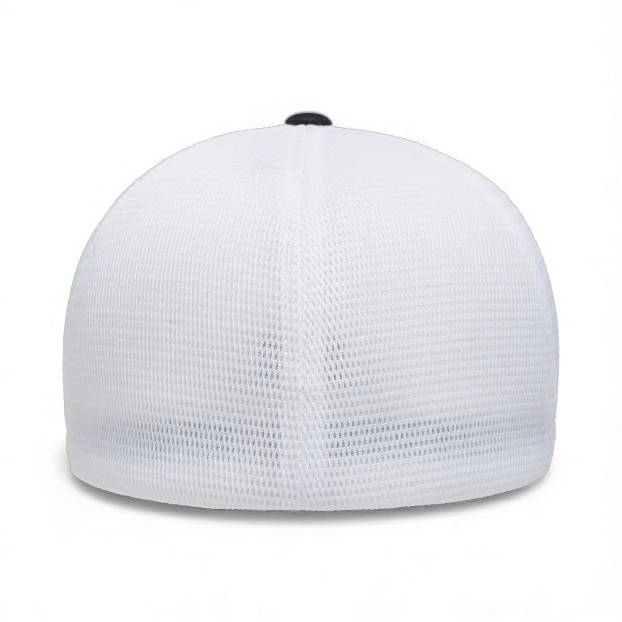 Back view of Flexfit 5511UP custom hat in black and white