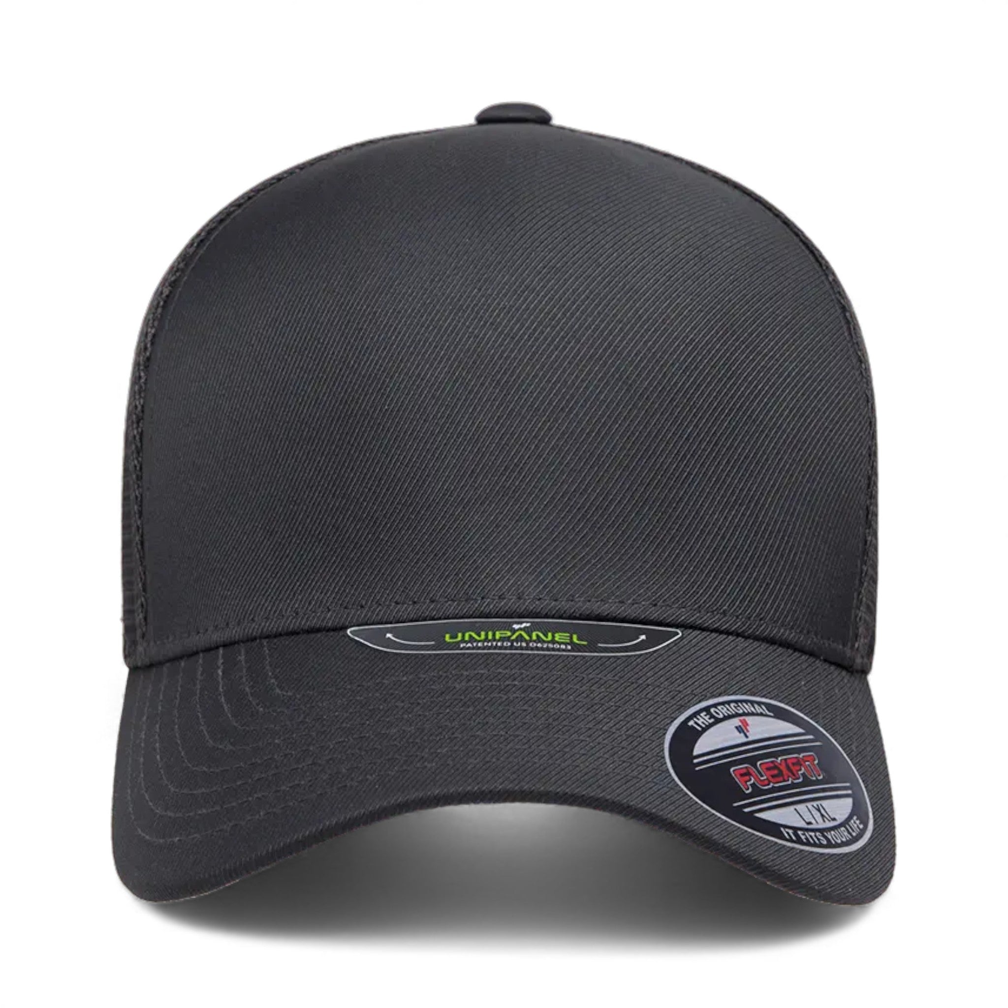 Front view of Flexfit 5511UP custom hat in charcoal