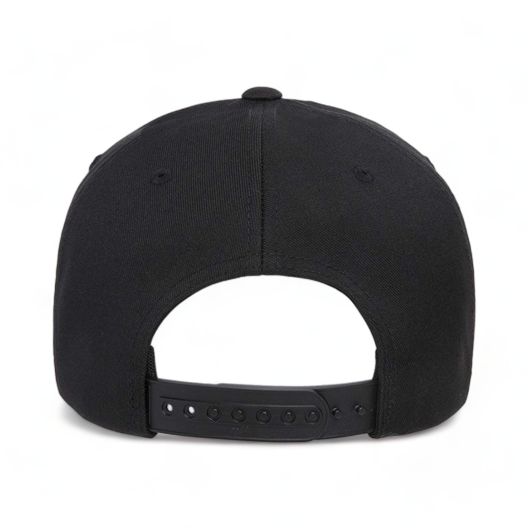 Back view of Flexfit 6110NU custom hat in black#color_black