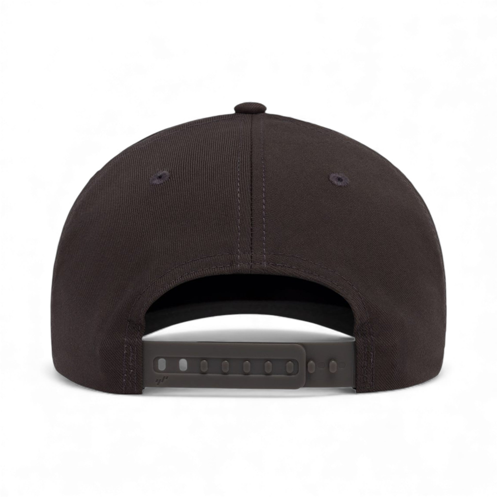 Back view of Flexfit 6110NU custom hat in dark grey