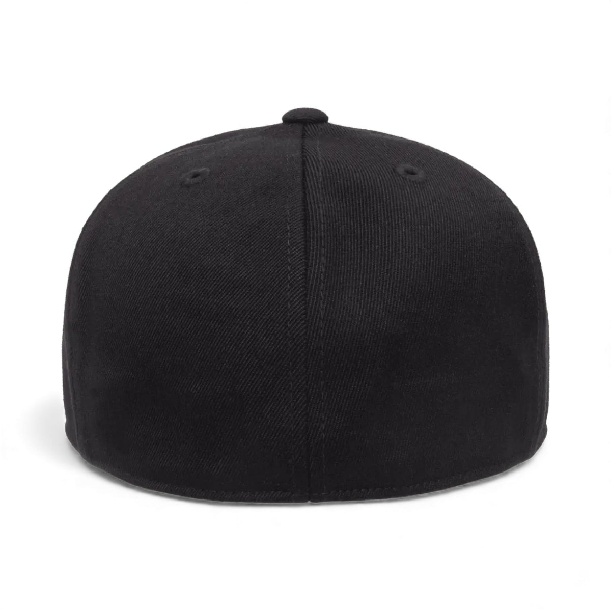 Back view of Flexfit 6210FF custom hat in black
