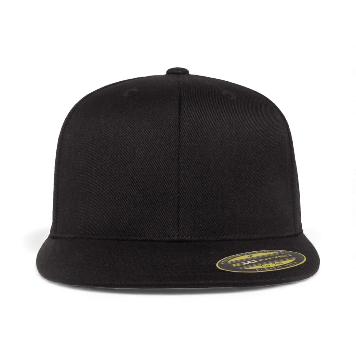 Front view of Flexfit 6210FF custom hat in black