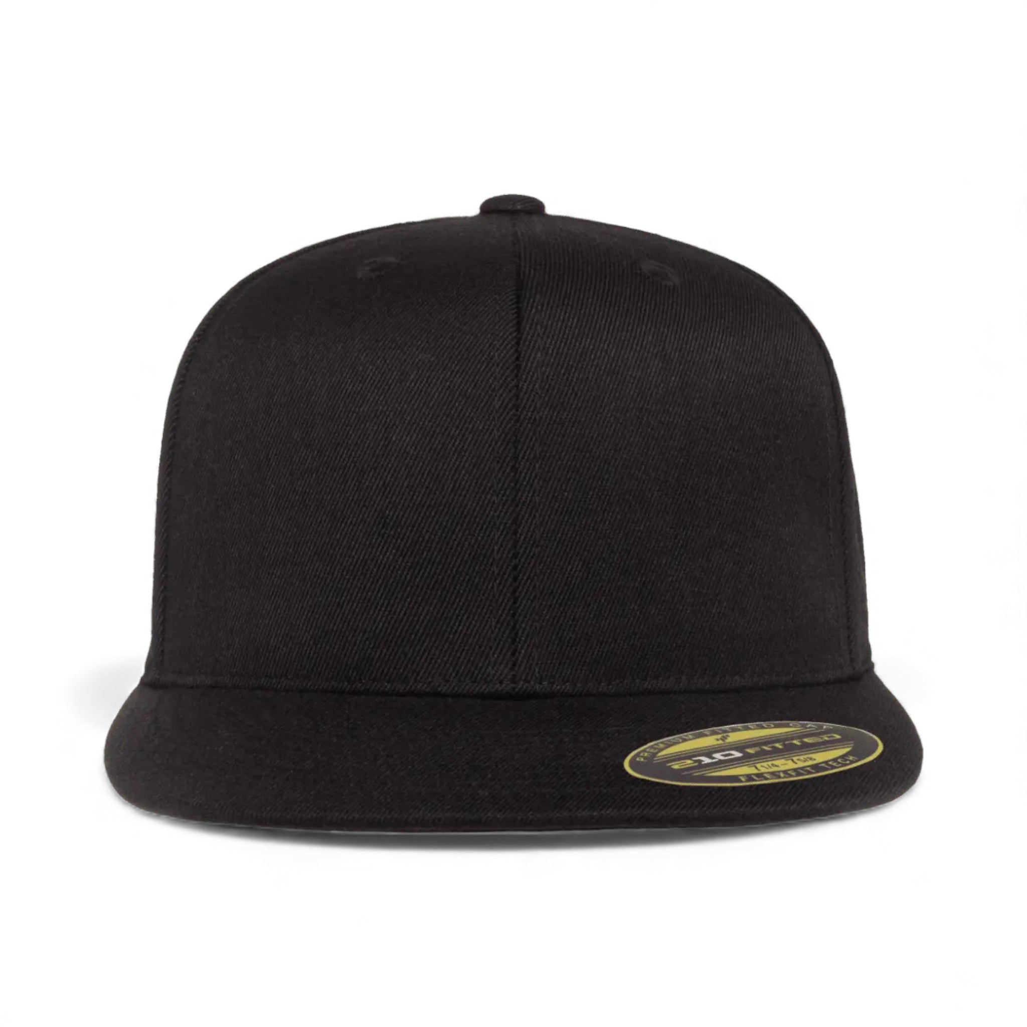 Front view of Flexfit 6210FF custom hat in black