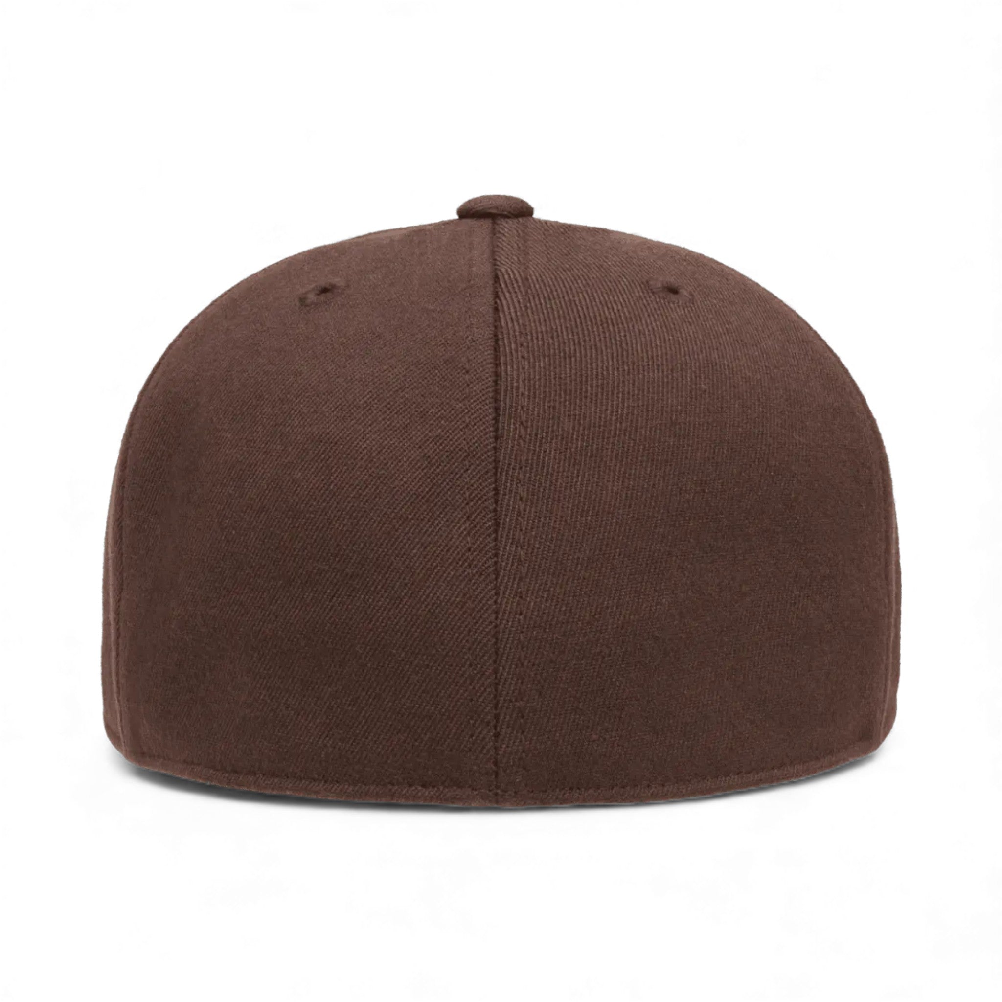 Back view of Flexfit 6210FF custom hat in brown