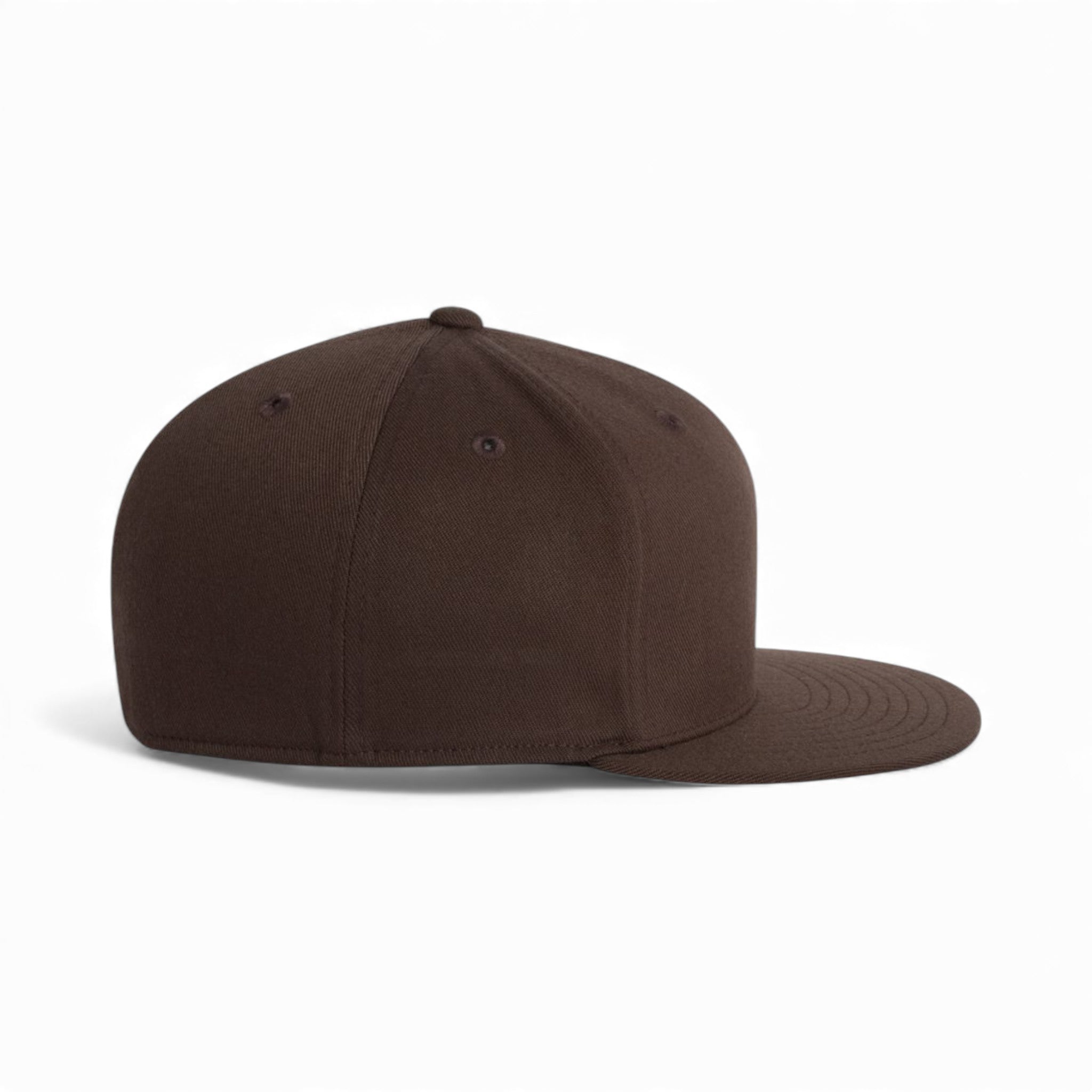 Right side view of Flexfit 6210FF custom hat in brown