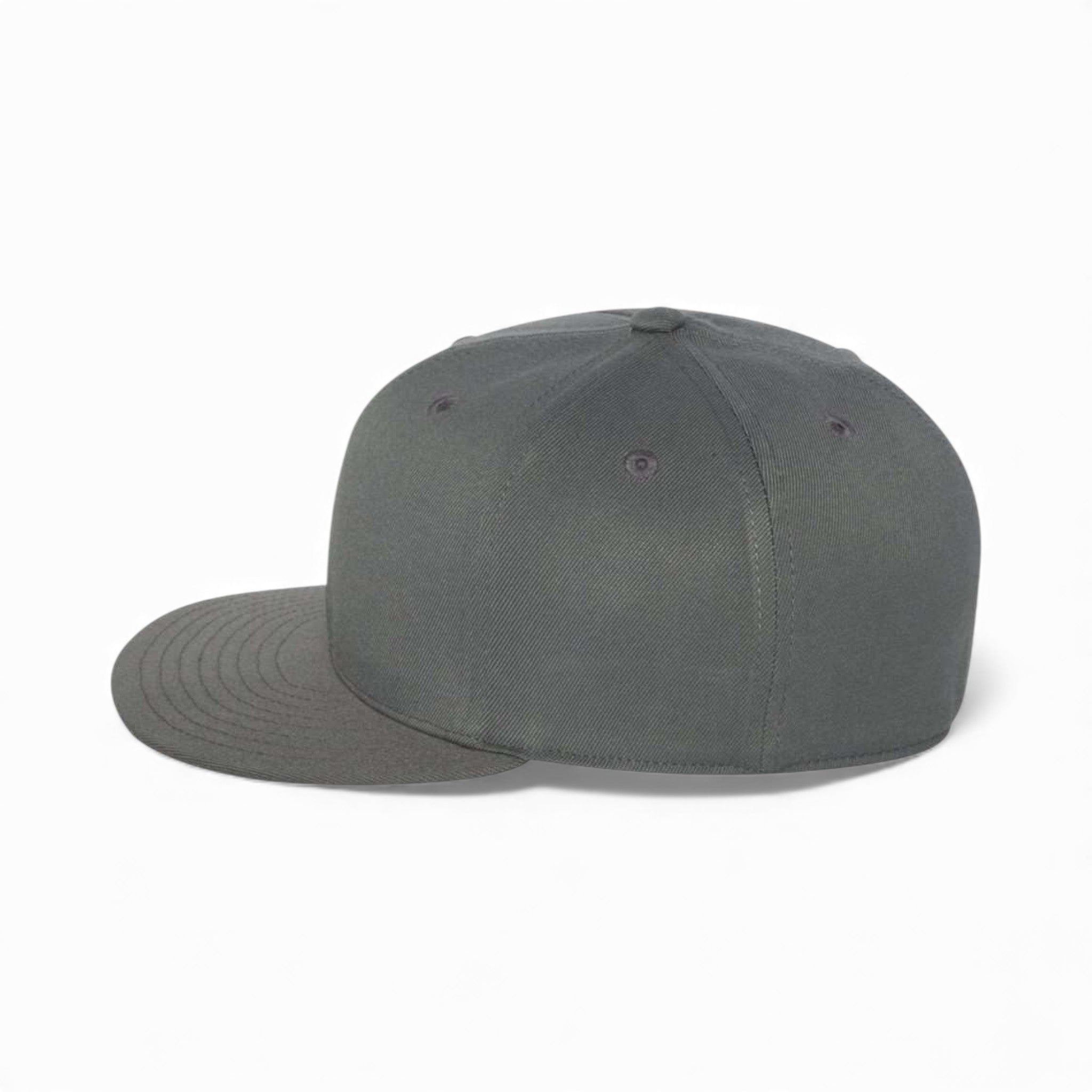 Left side view of Flexfit 6210FF custom hat in dark grey