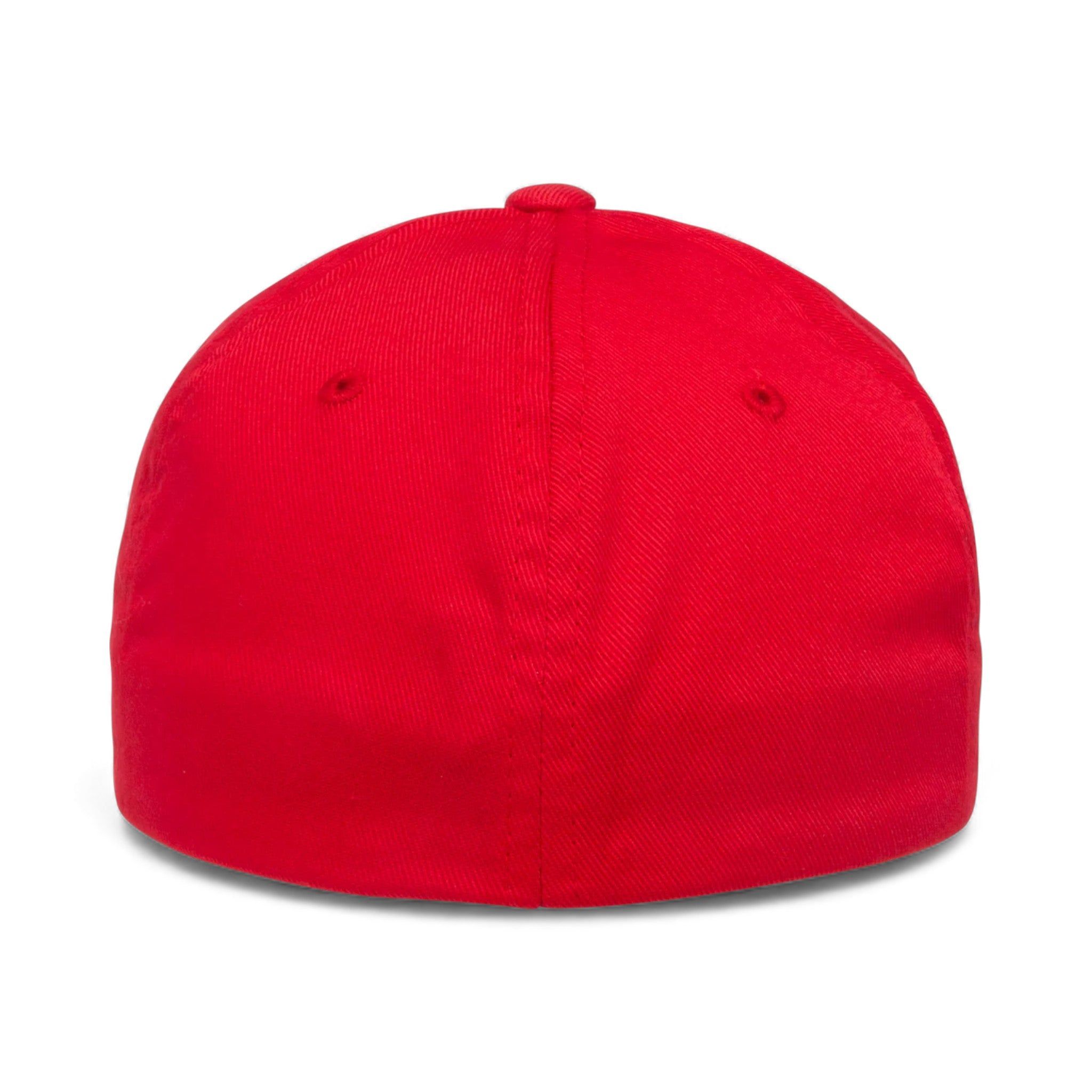 Back view of Flexfit 6277Y custom hat in red