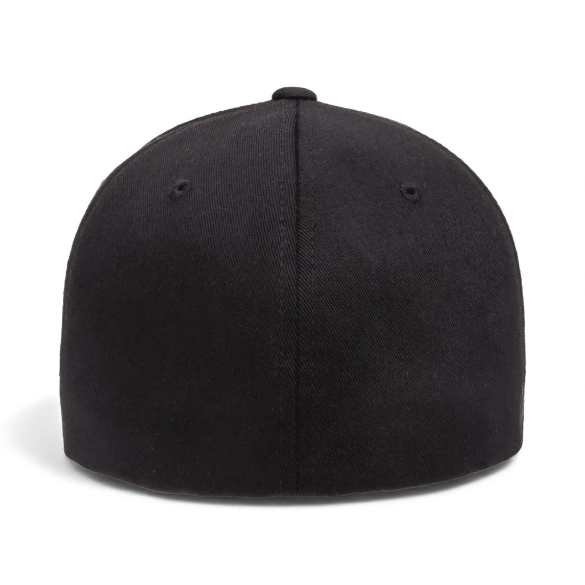 Back view of Flexfit 6277 custom hat in black