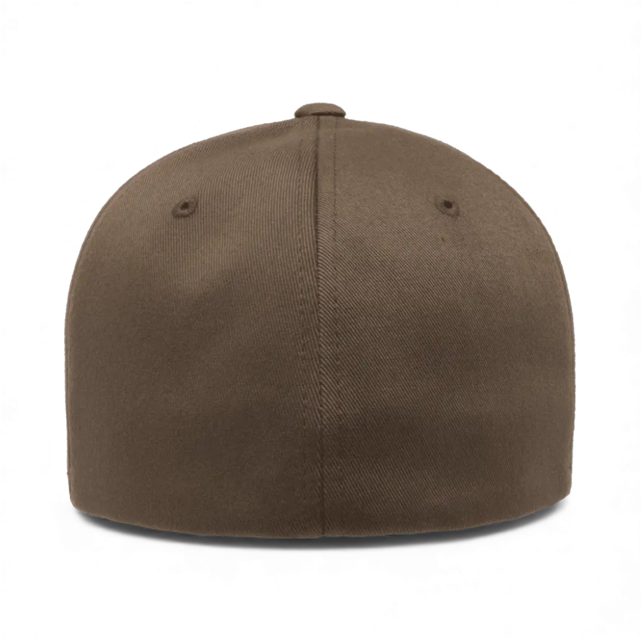Back view of Flexfit 6277 custom hat in brown
