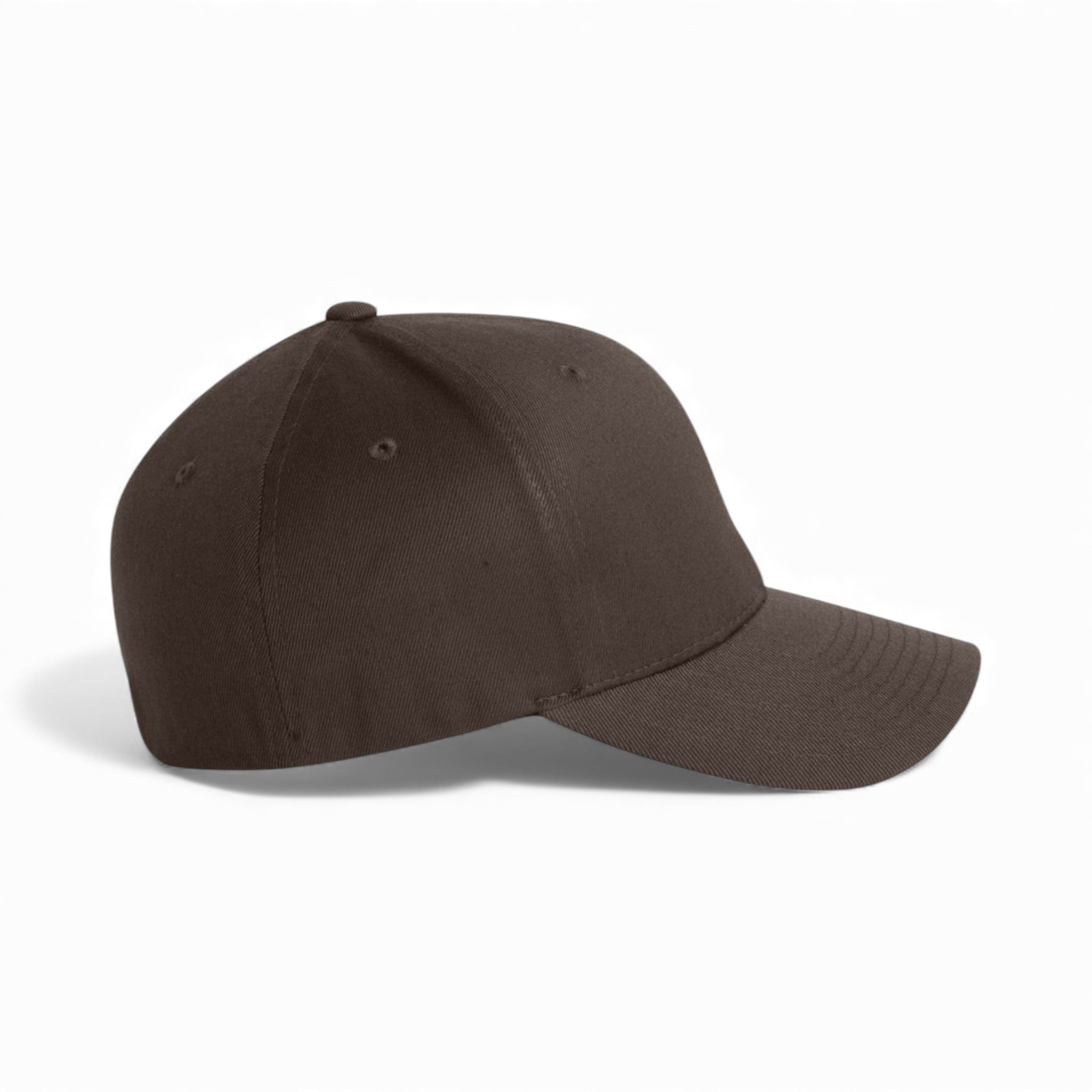 Right side view of Flexfit 6277 custom hat in brown