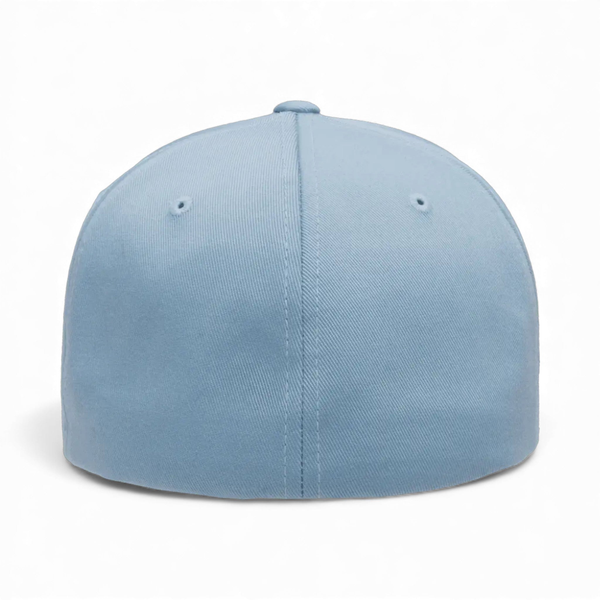 Back view of Flexfit 6277 custom hat in carolina blue