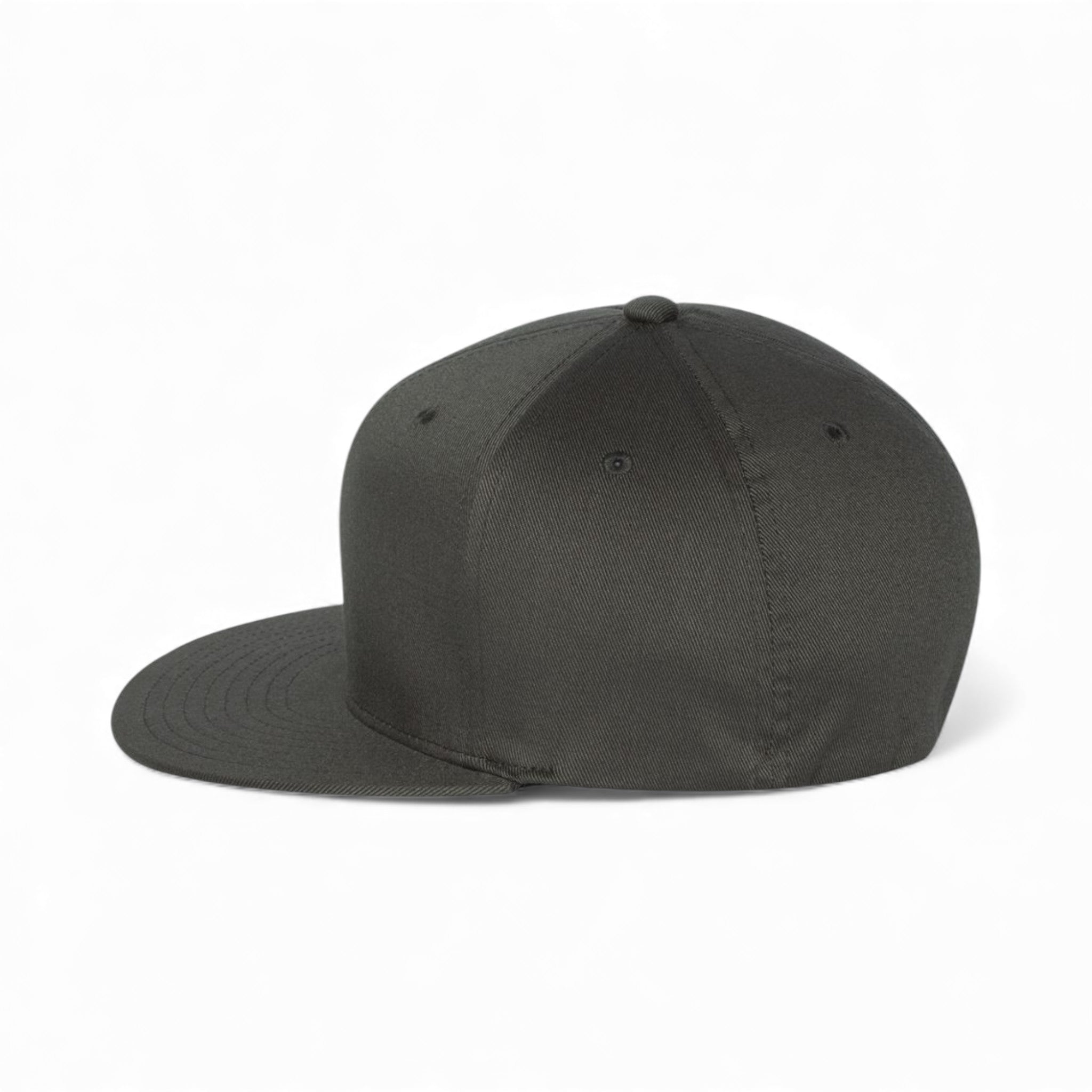 Left side view of Flexfit 6297F custom hat in dark grey