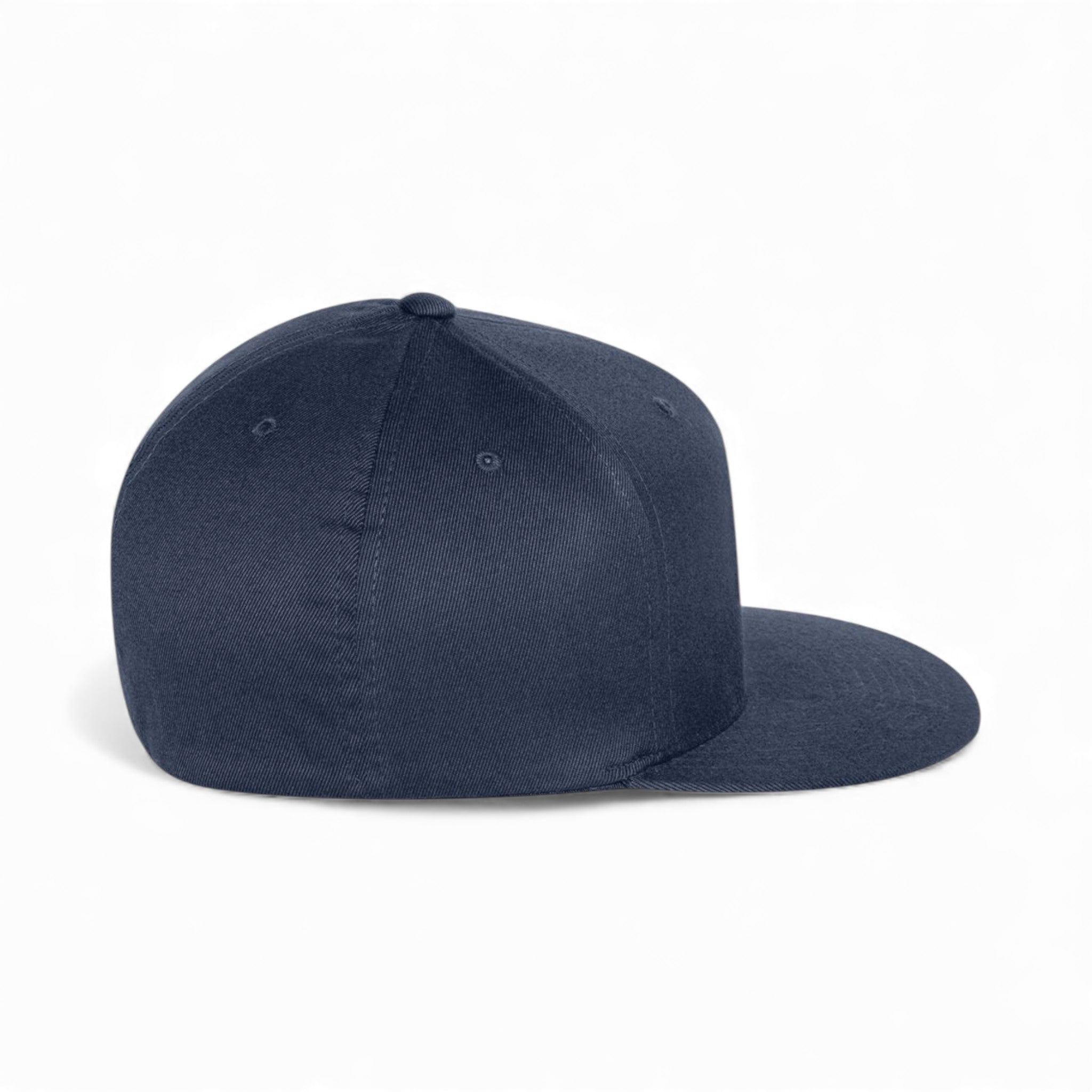 Right side view of Flexfit 6297F custom hat in navy