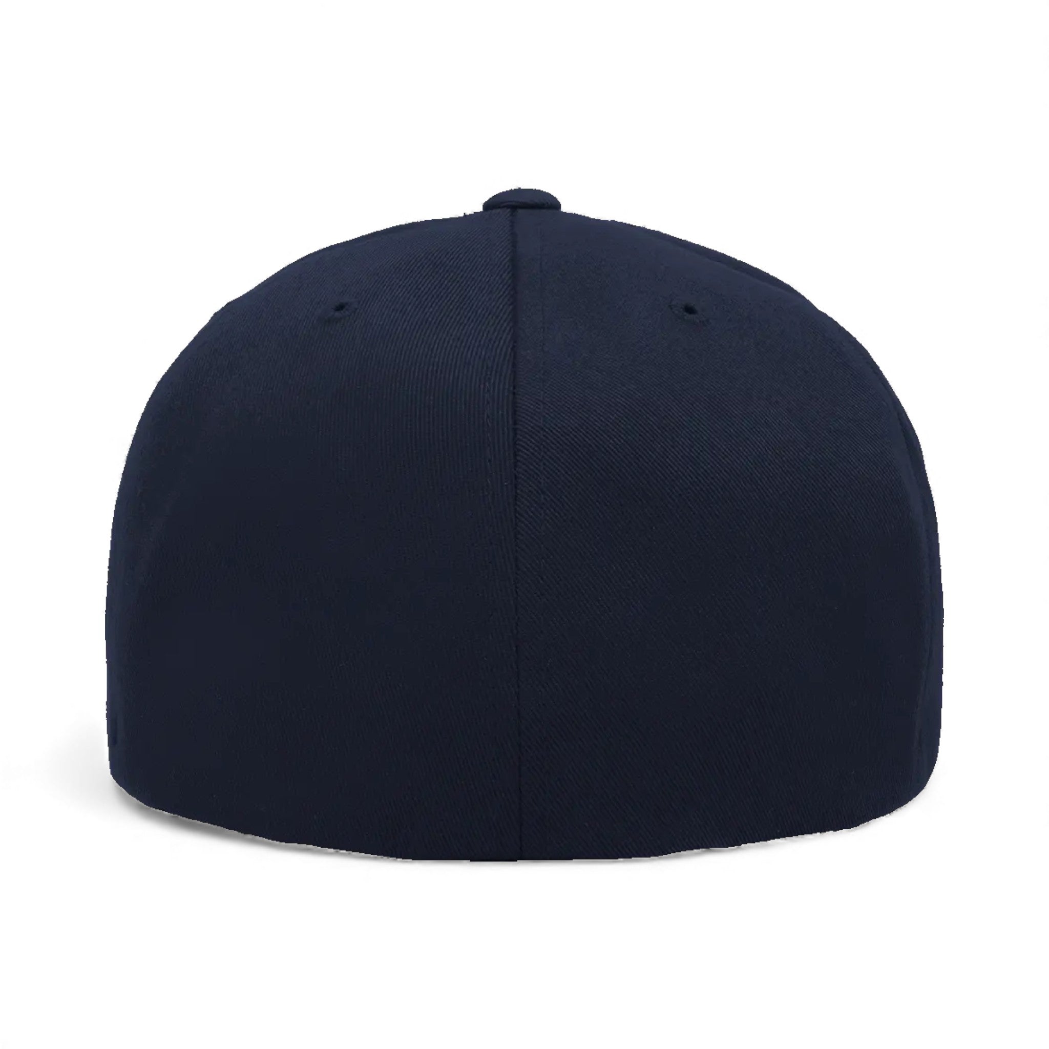 Back view of Flexfit 6297f custom hat in navy