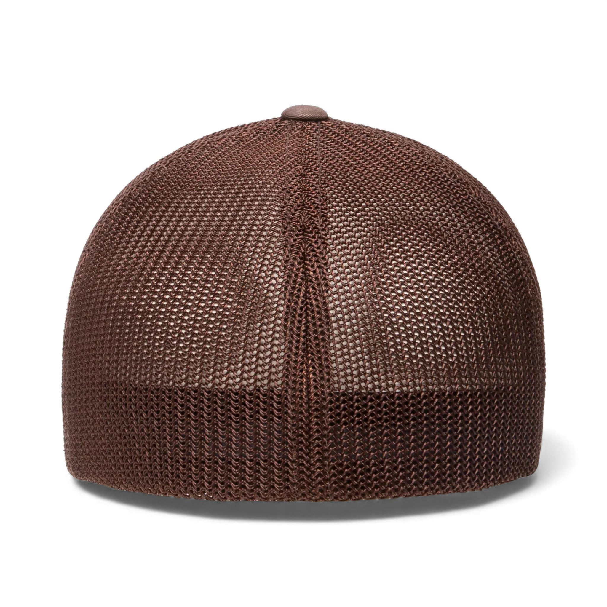 Back view of Flexfit 6511 custom hat in brown