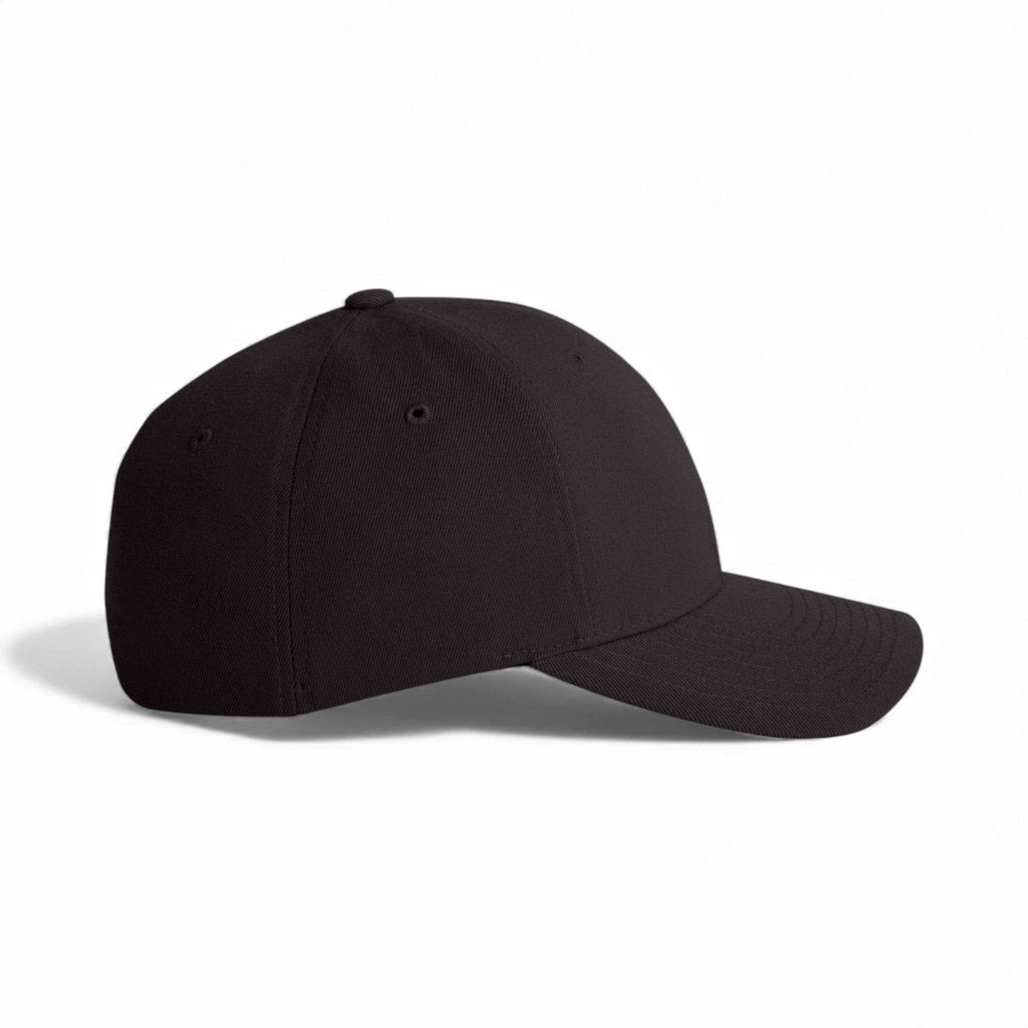 Right side view of Flexfit 6580 custom hat in black