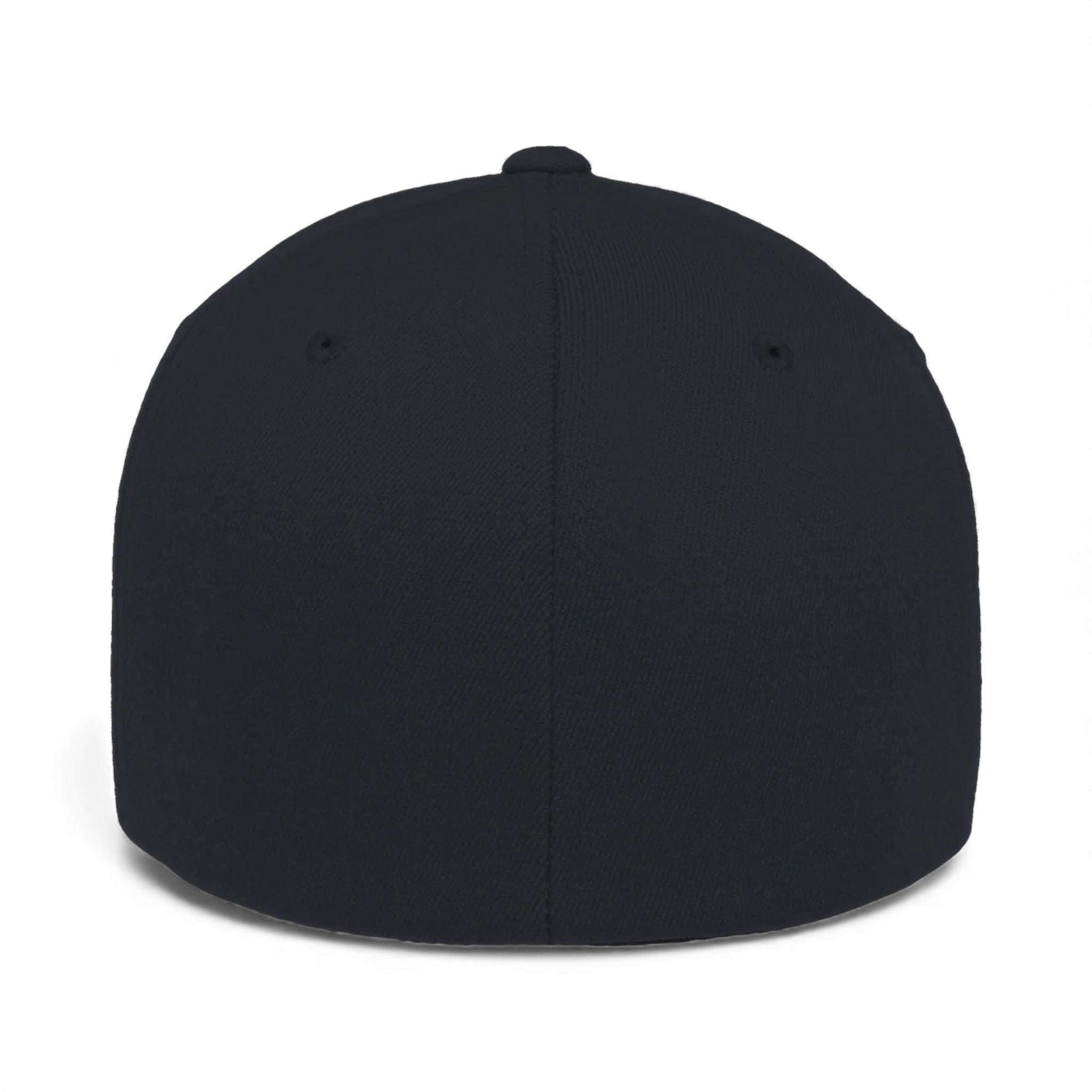 Back view of Flexfit 6580 custom hat in dark navy