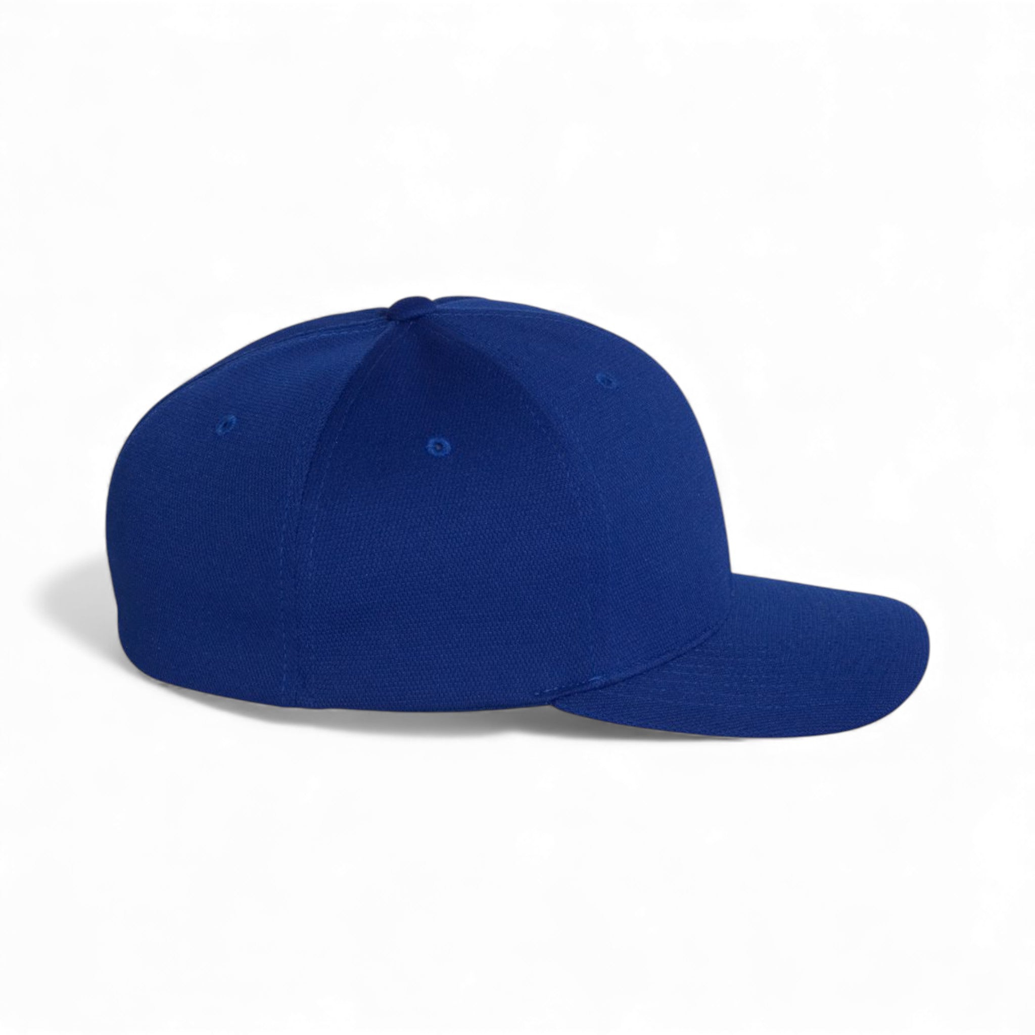 Right side view of Flexfit 6597 custom hat in royal blue