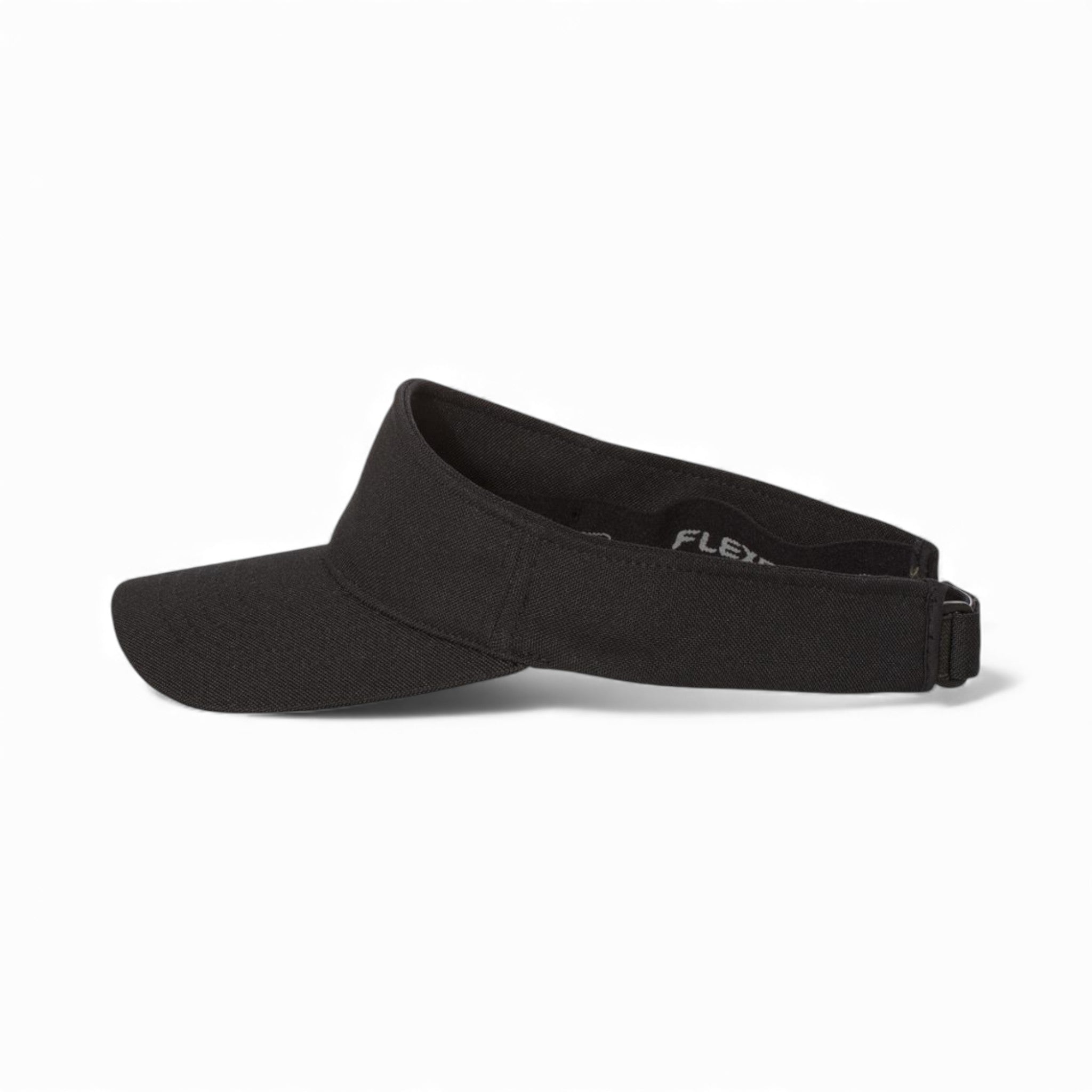 Left side view of Flexfit 8110 custom hat in black