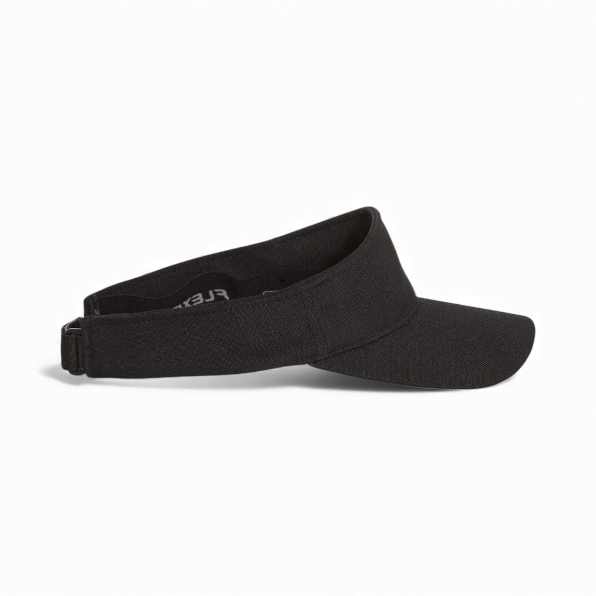 Right side view of Flexfit 8110 custom hat in black