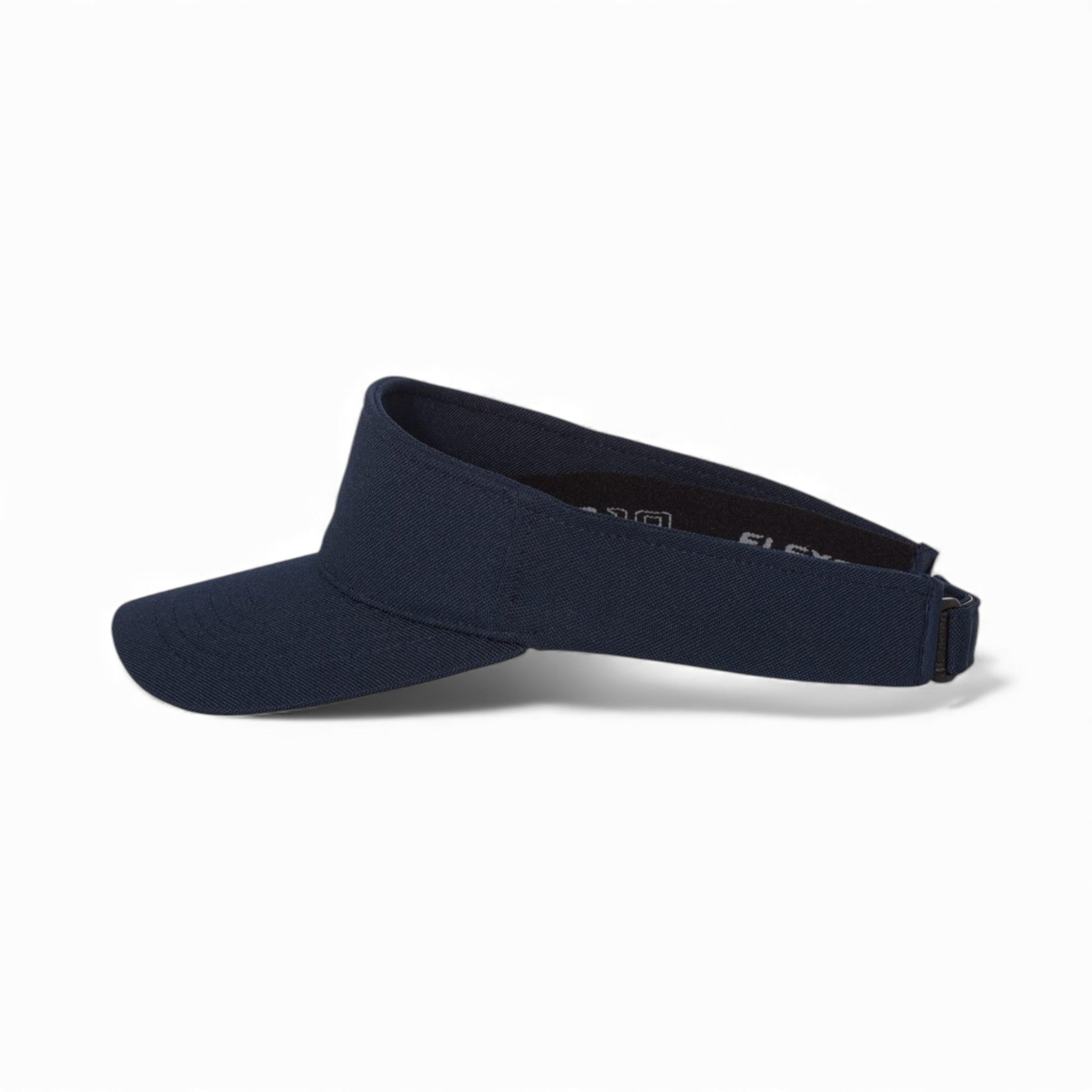 Left side view of Flexfit 8110 custom hat in navy