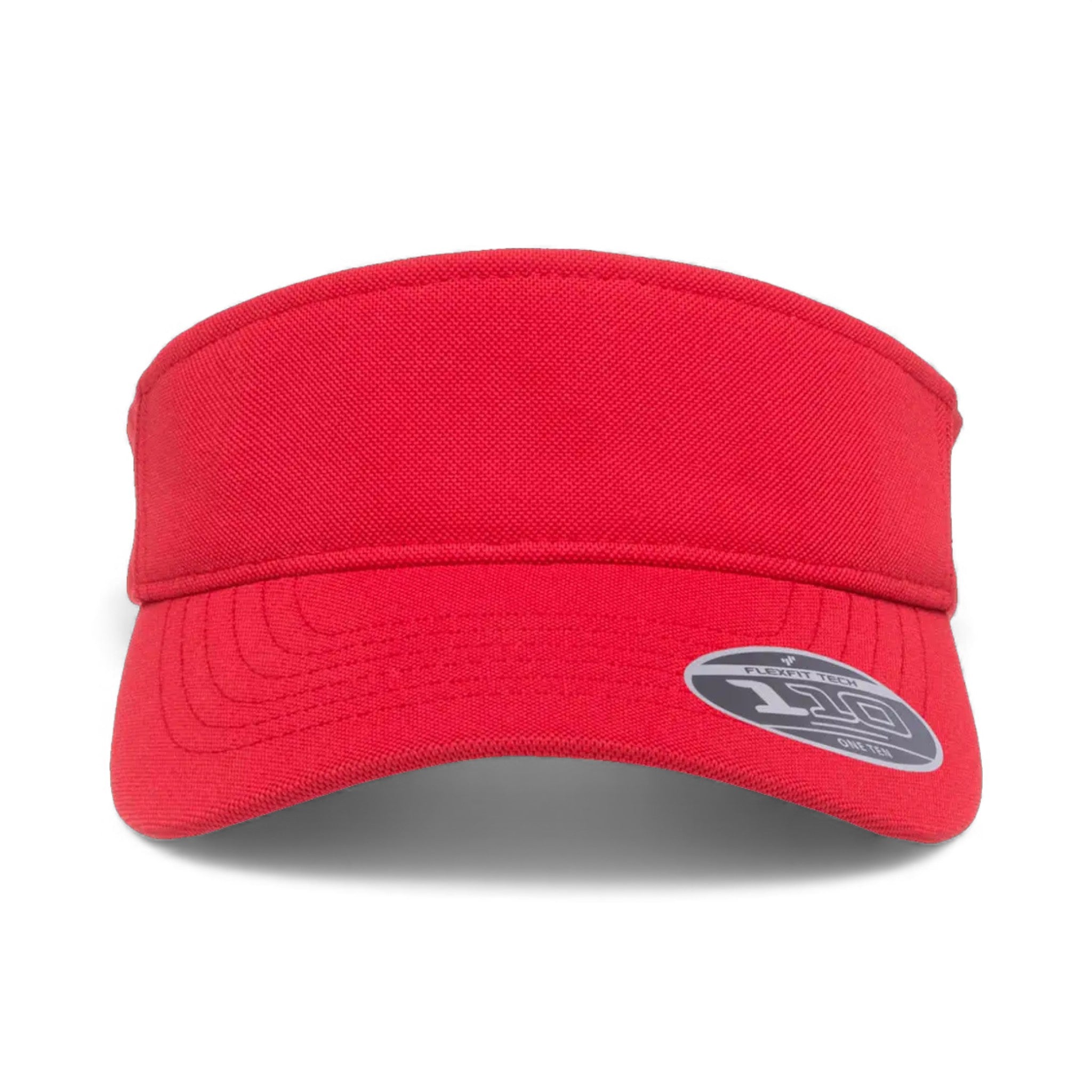 Front view of Flexfit 8110 custom hat in red