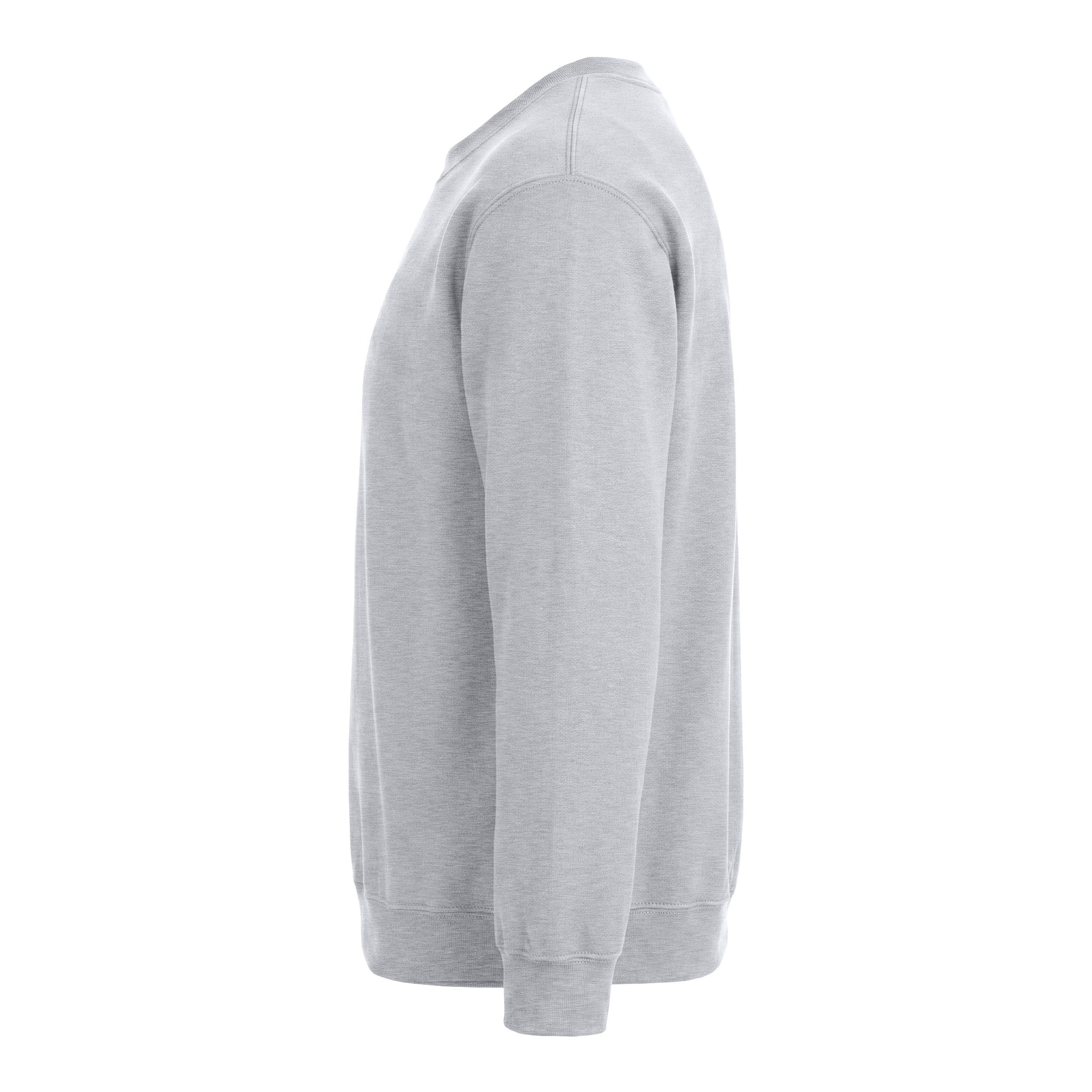 Gildan 18000 custom crewneck in ash, left side view