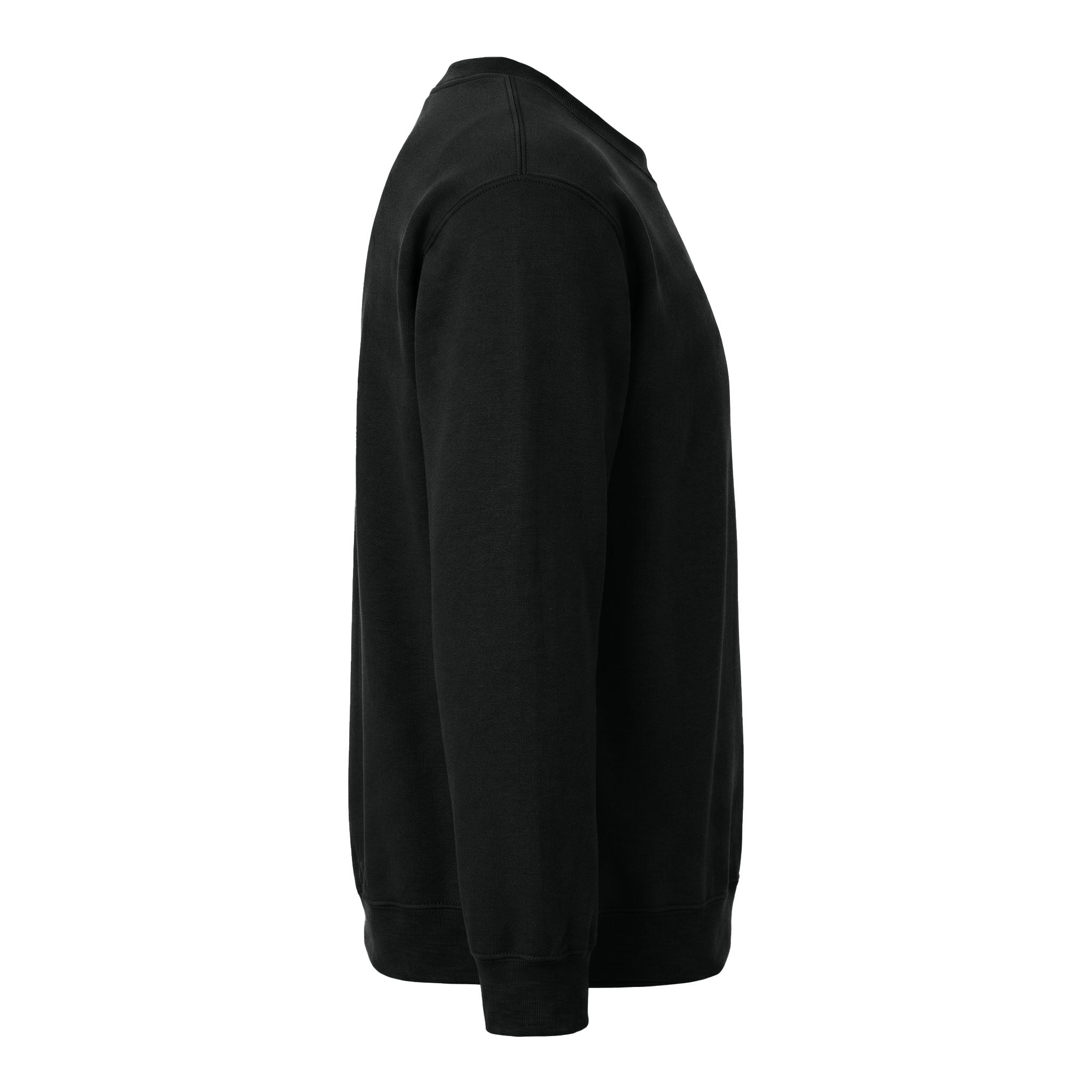 Gildan 18000 custom crewneck in black, right side view