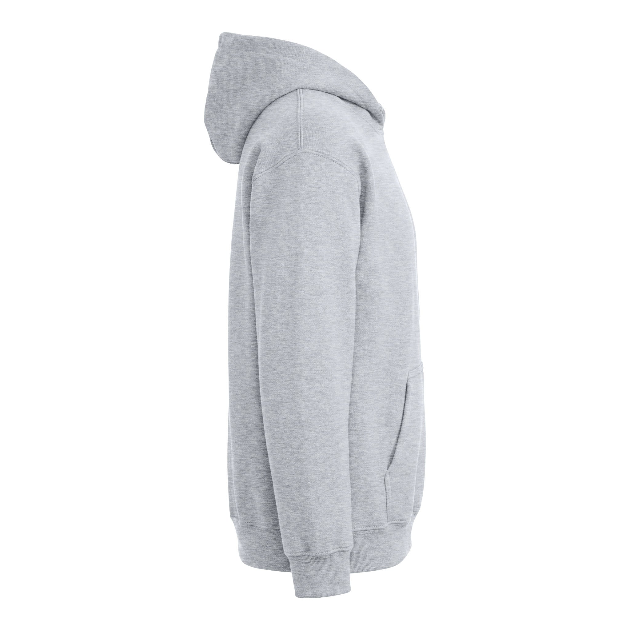 Gildan 18500B custom hoodie in ash grey, right side view