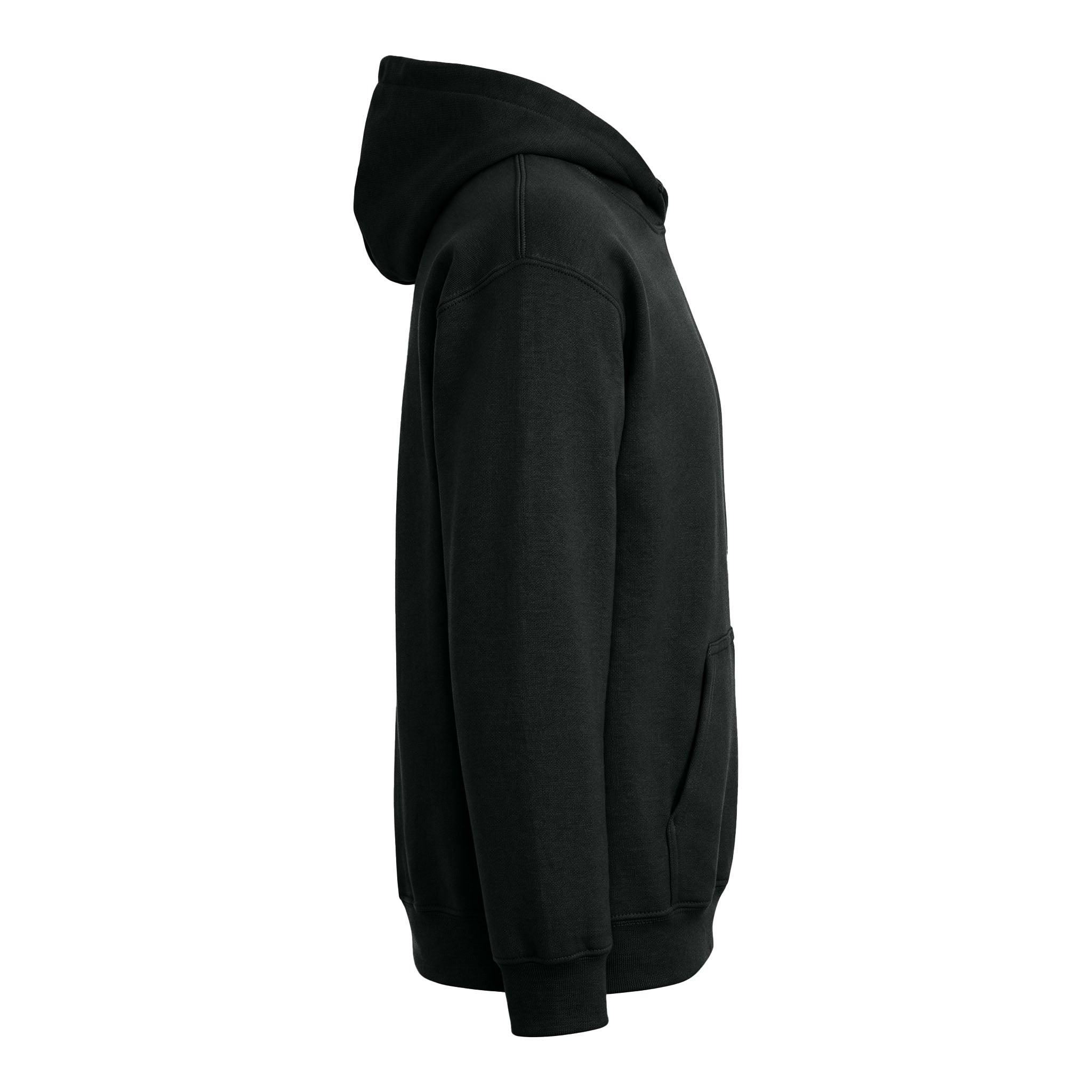 Gildan 18500B custom hoodie in black, right side view