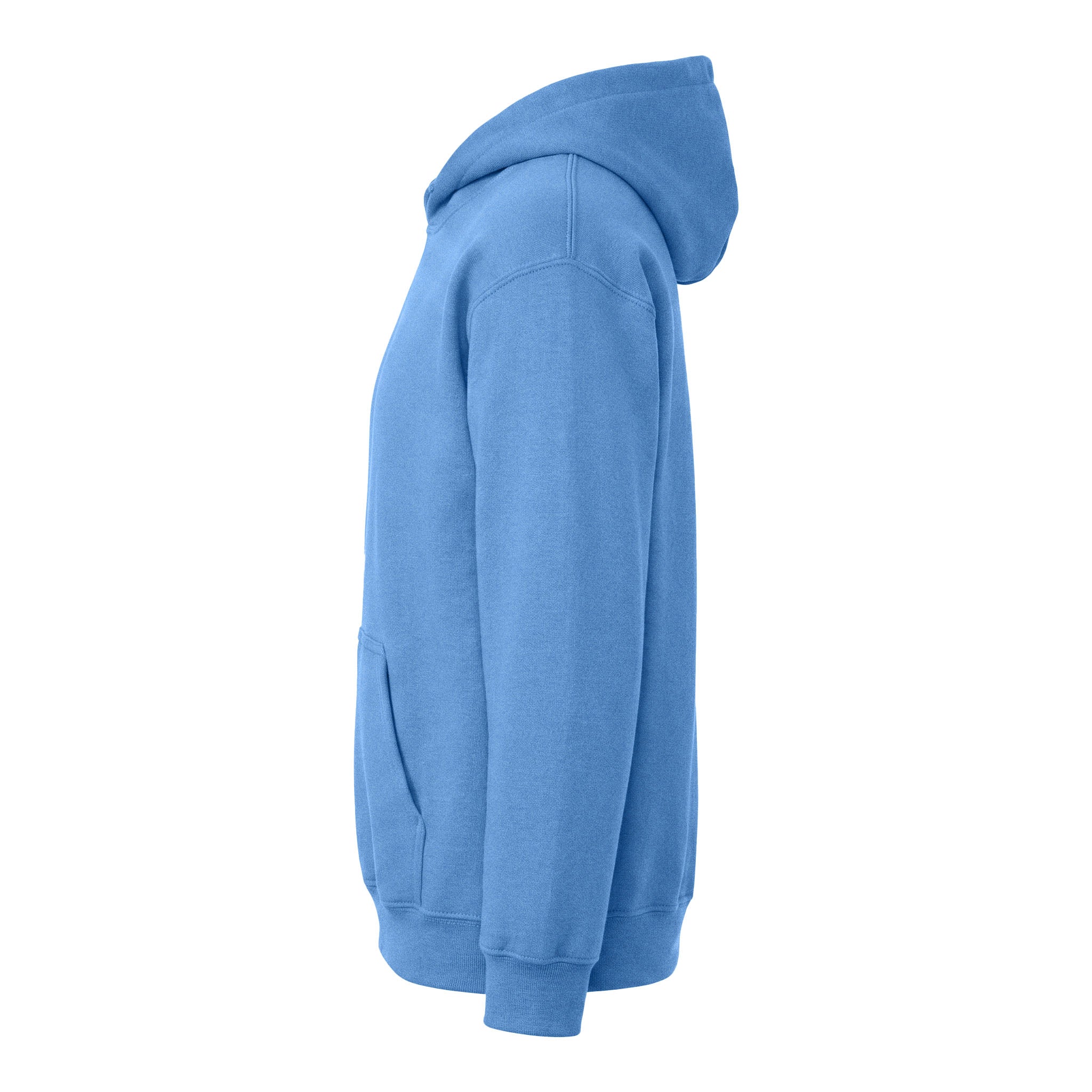 Gildan 18500B custom hoodie in carolina blue, left side view