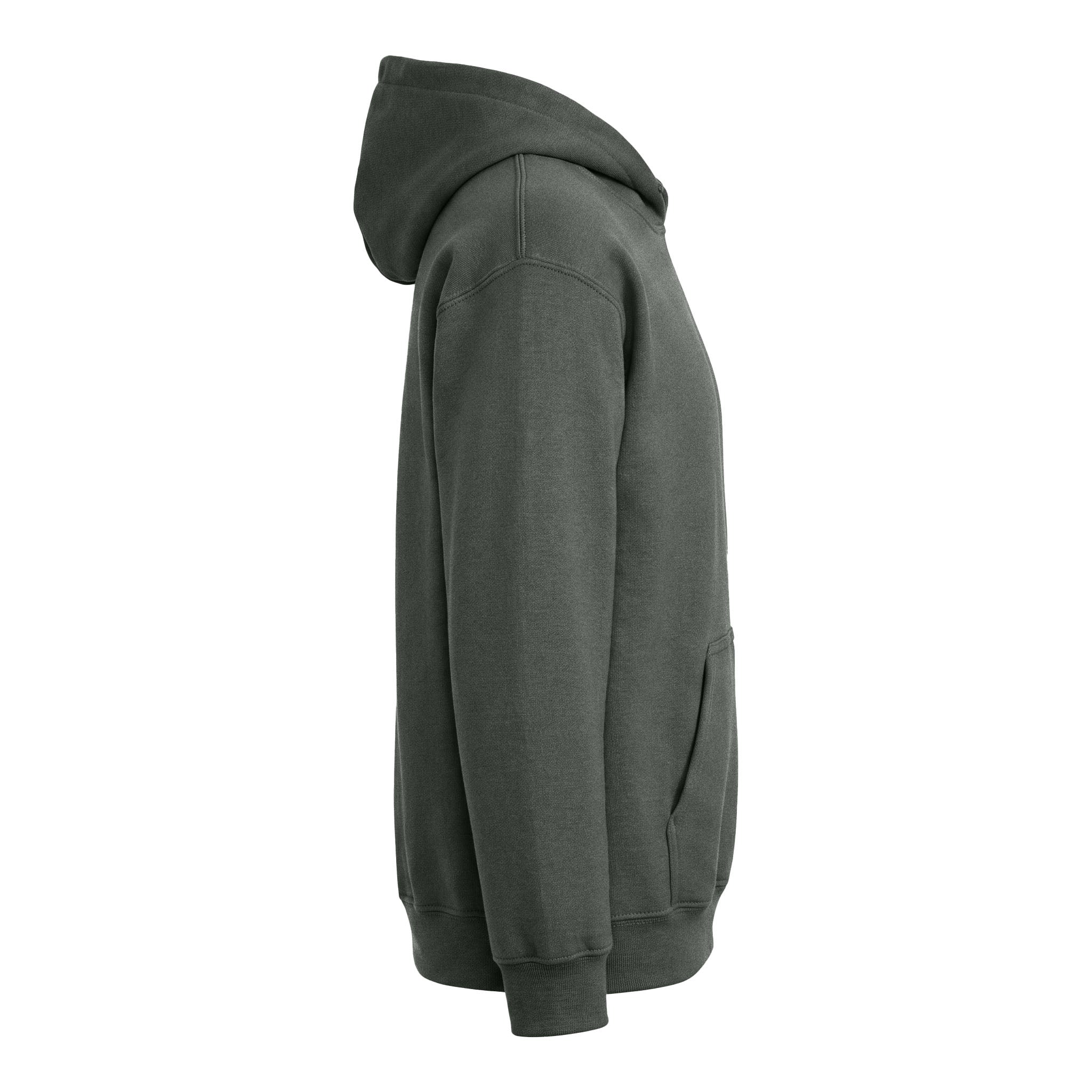 Gildan 18500B custom hoodie in charcoal, right side view