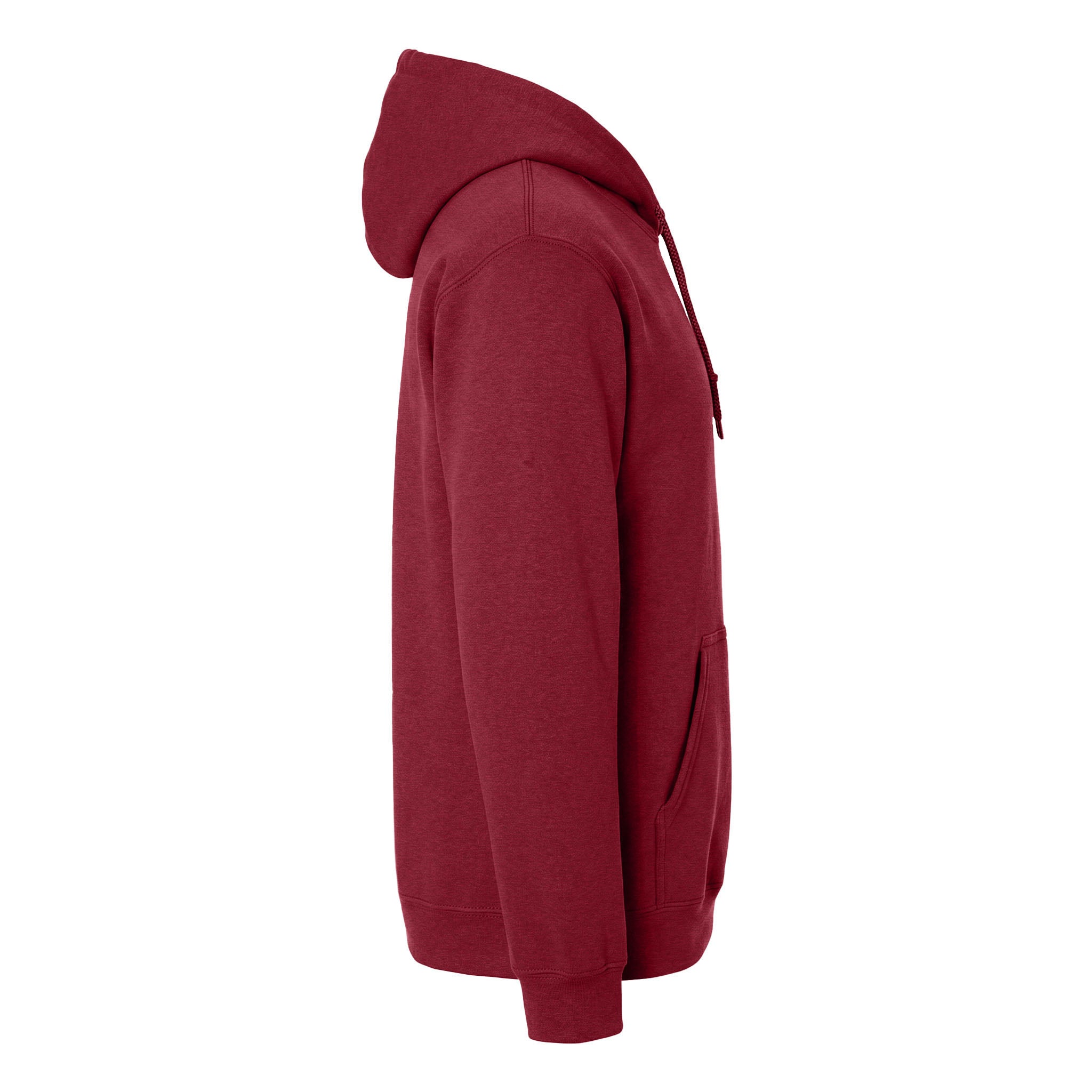 Gildan 18500 custom hoodie in antique cherry red, right side view