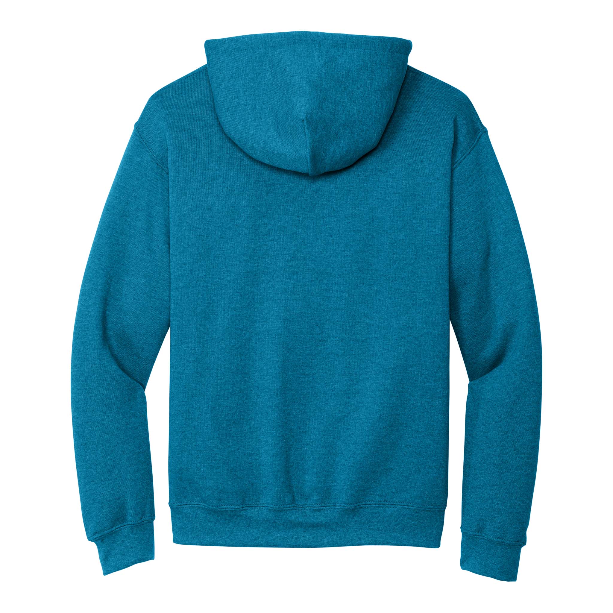 Gildan 18500 custom hoodie in antique sapphire, back view