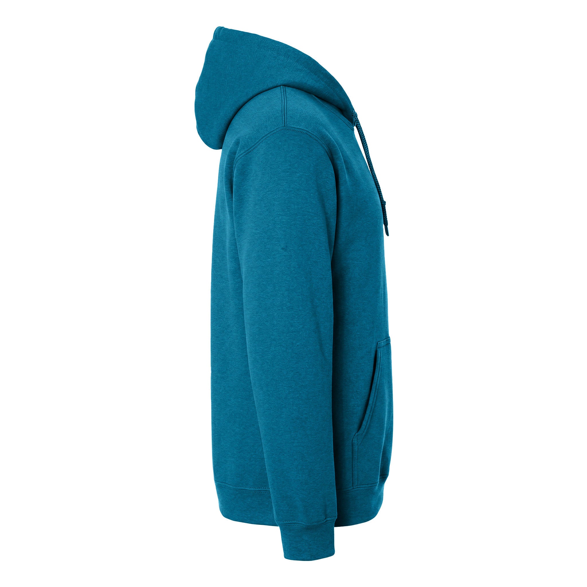 Gildan 18500 custom hoodie in antique sapphire, right side view