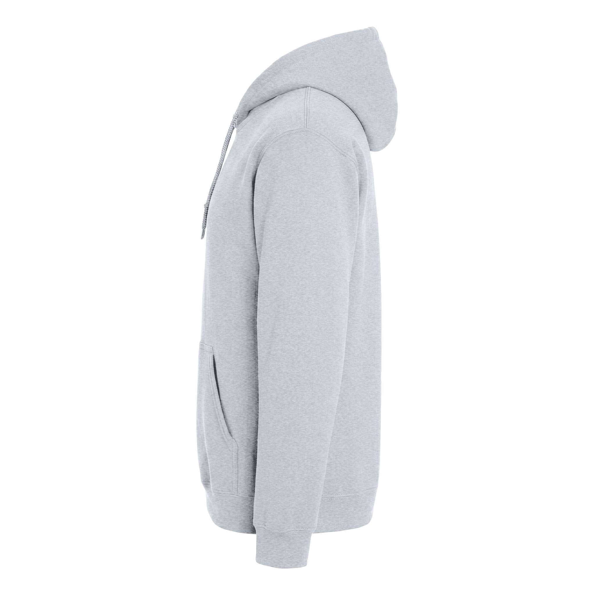 Gildan 18500 custom hoodie in ash, left side view